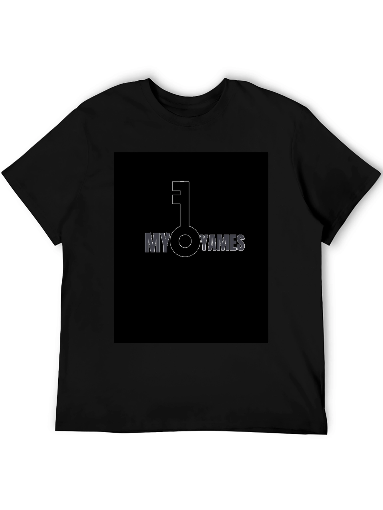 Black My Key Yames Black Graphic T-Shirt view 5