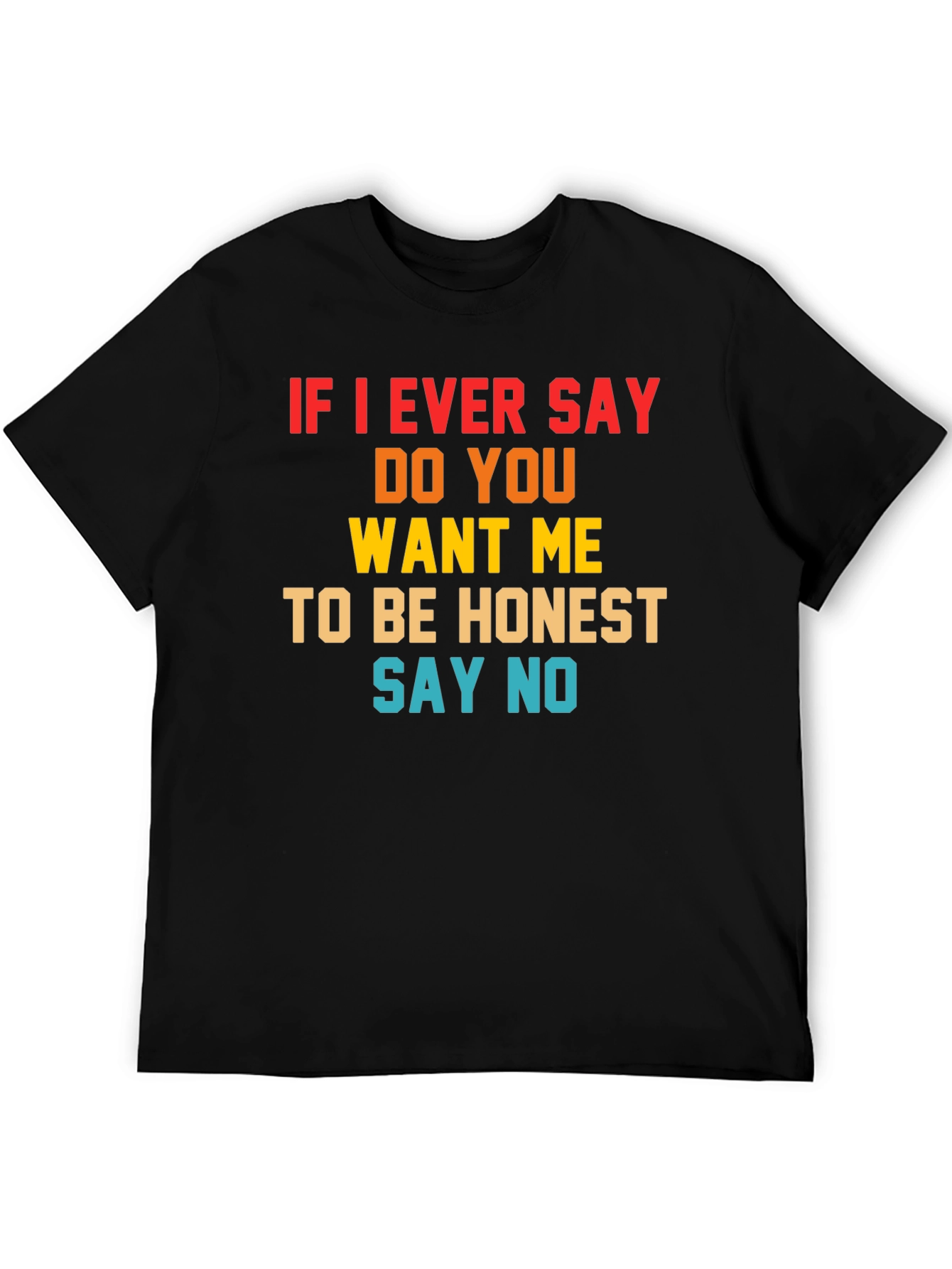 Black Funny Honesty Warning Graphic T-Shirt view 5