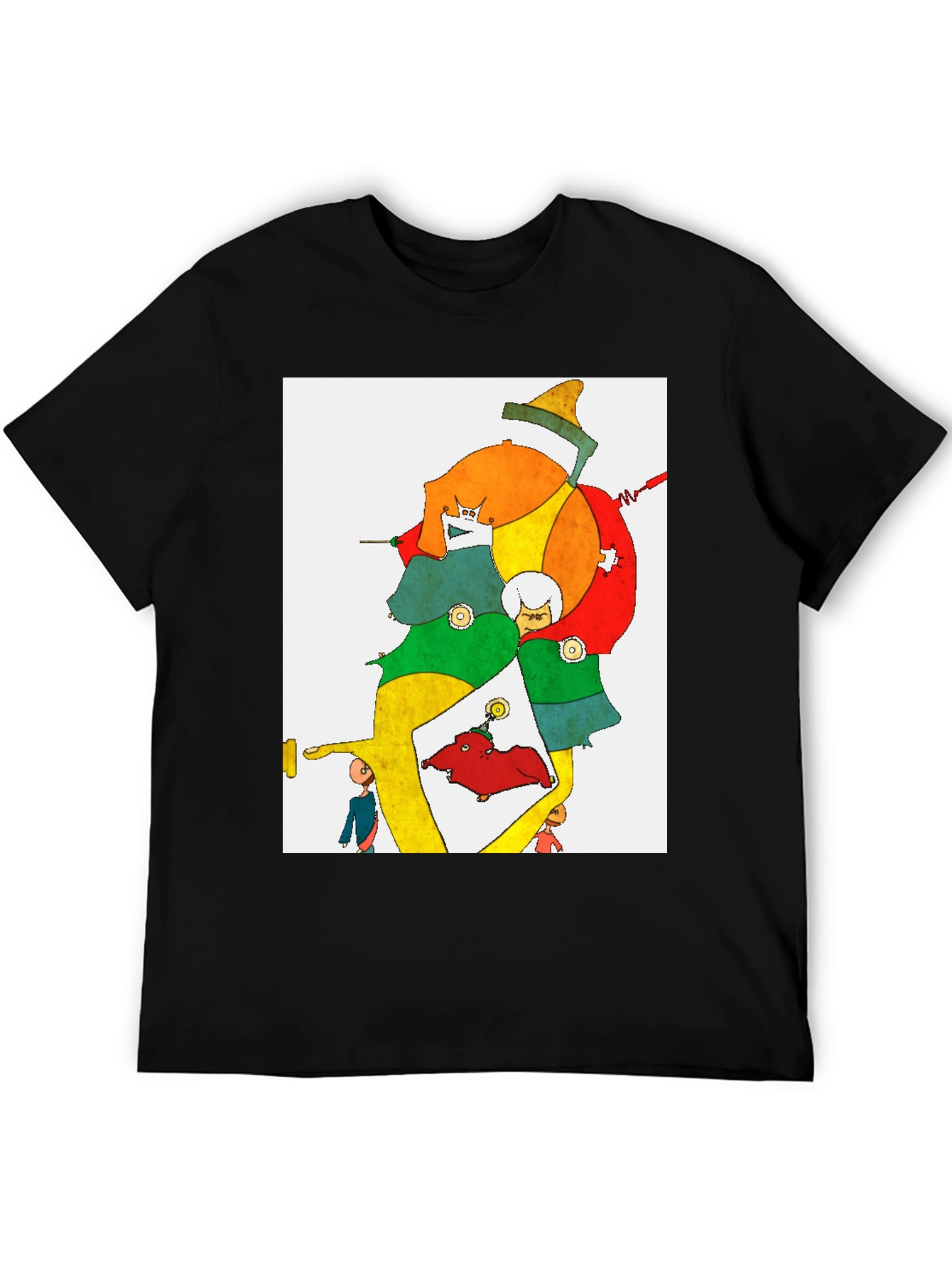 Black Abstract Art Graphic Tee - Unique Design view 5