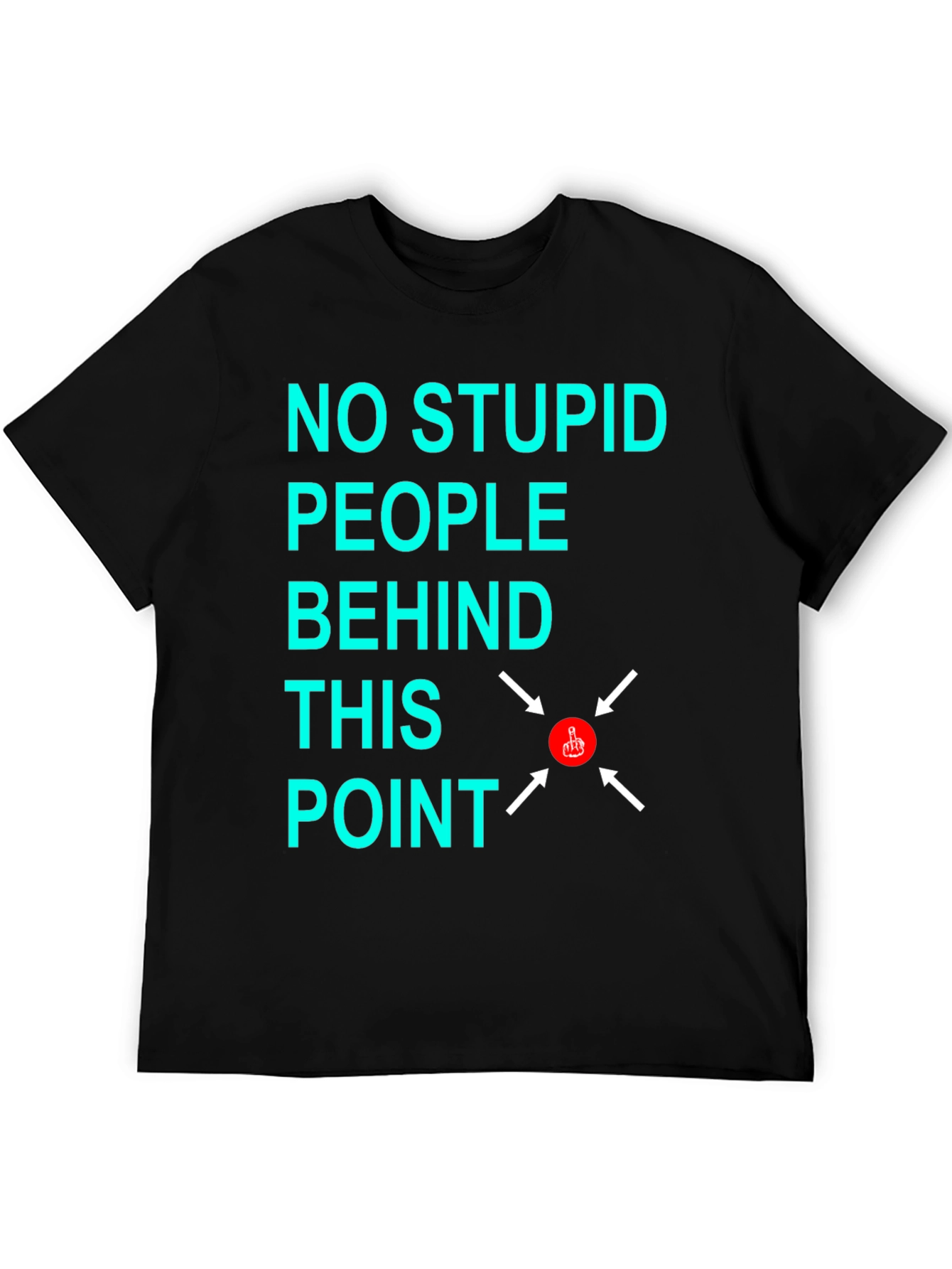 Black No Stupid People Graphic T-Shirt view 5