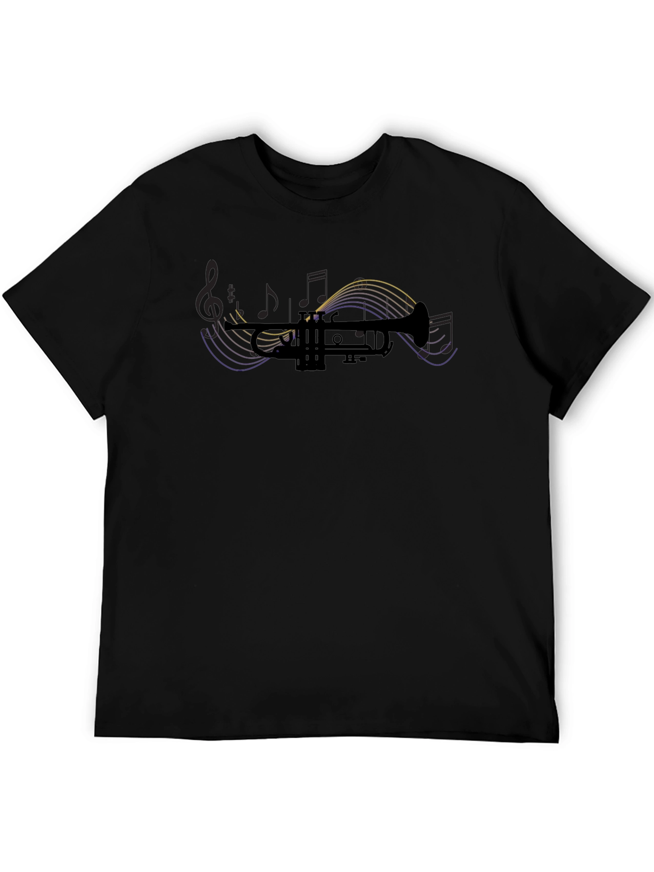 Black Music Trumpet Graphic Tee view 5