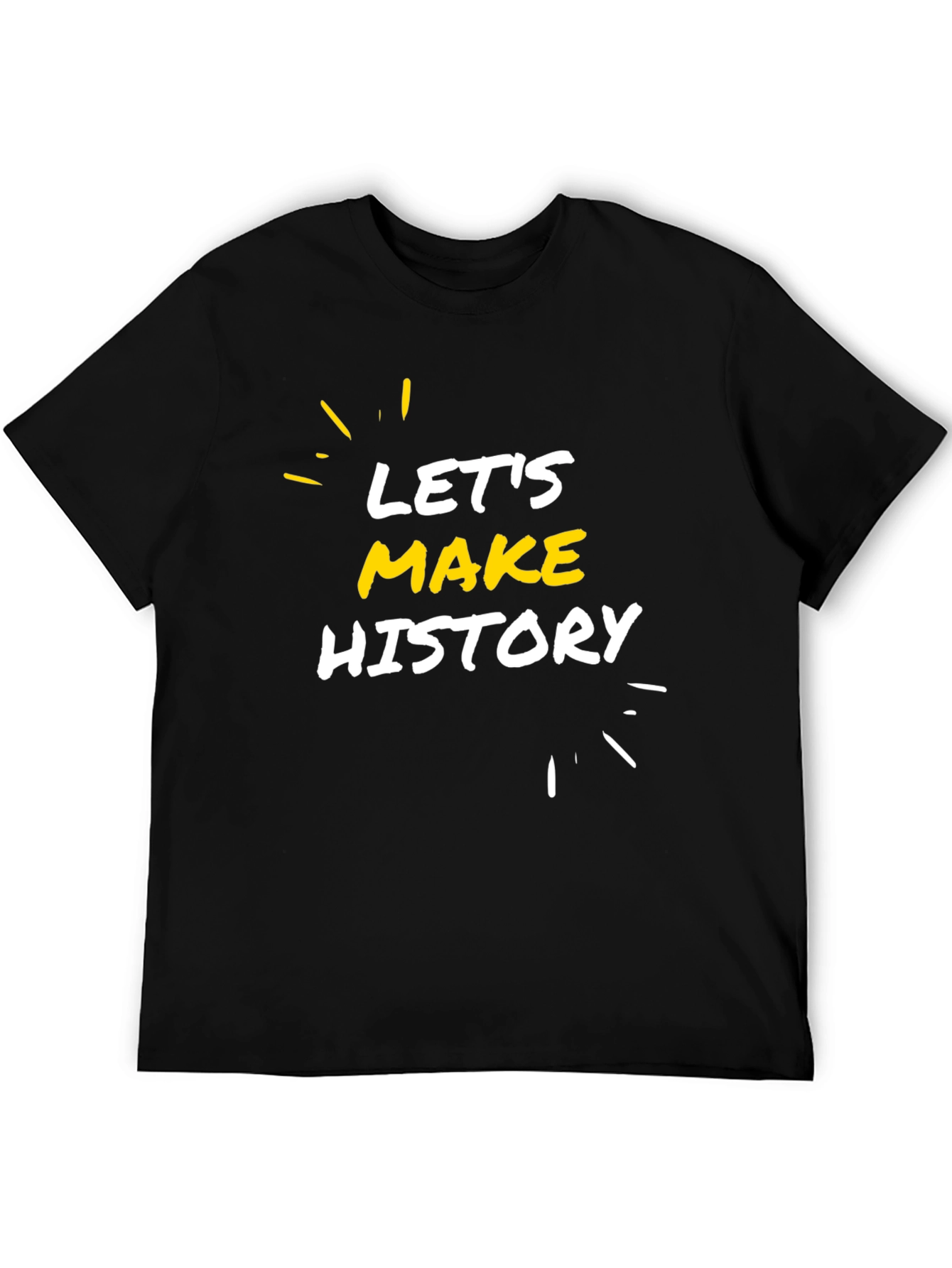 Black Let's Make History Black Graphic Tee view 5