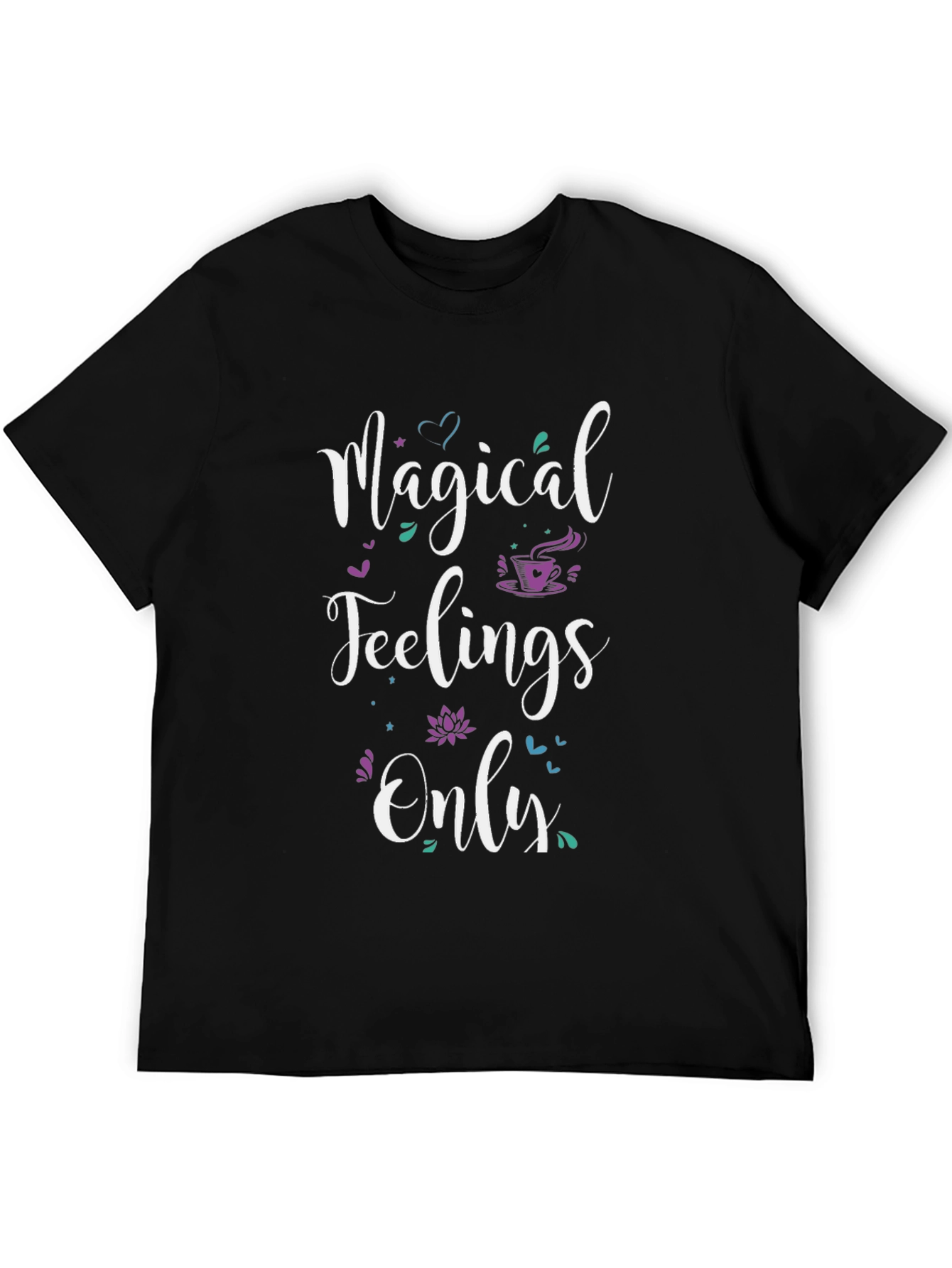 Black Magical Feelings Only Graphic Tee view 5