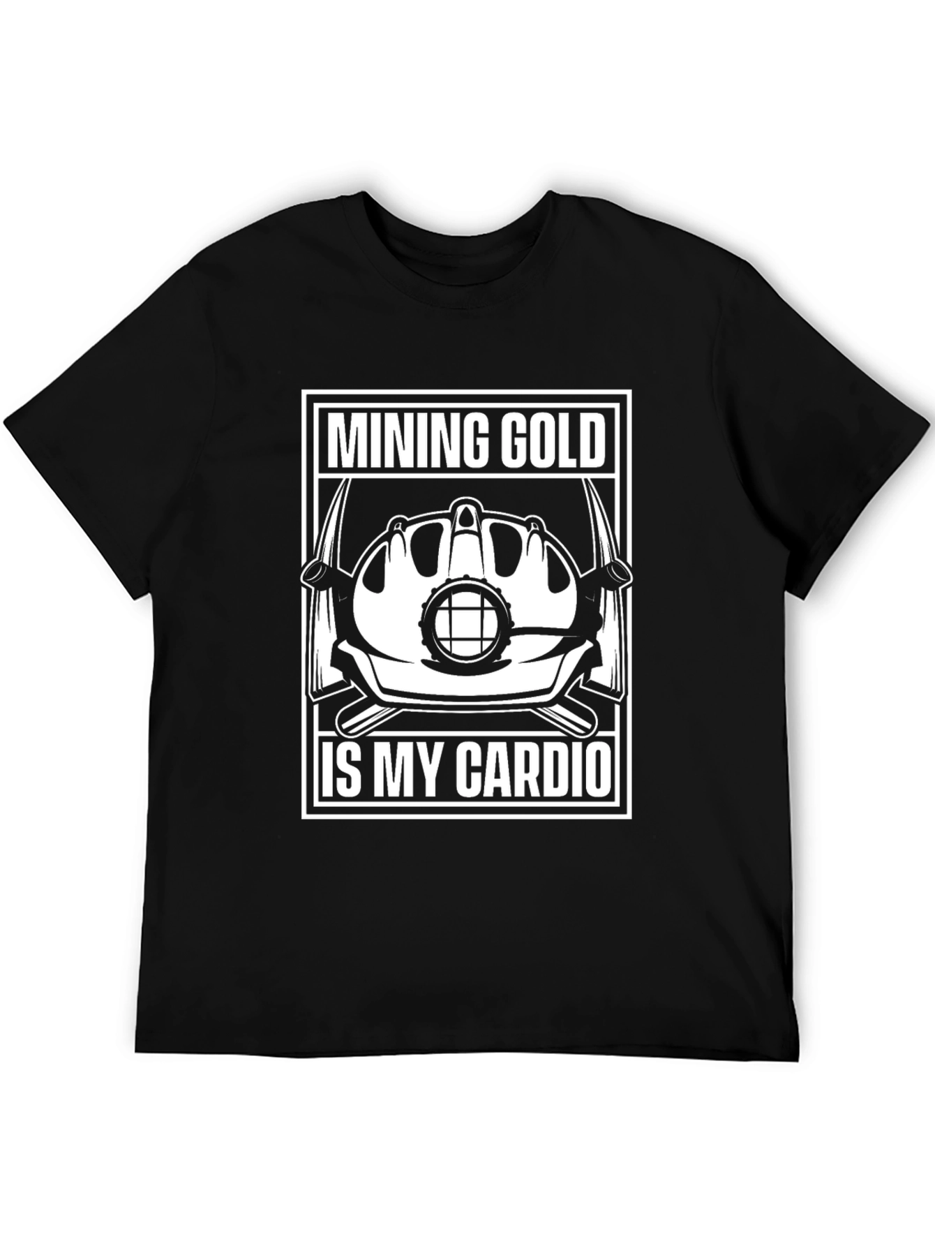 Black Mining Gold Cardio T-Shirt - Funny Miner Tee view 5