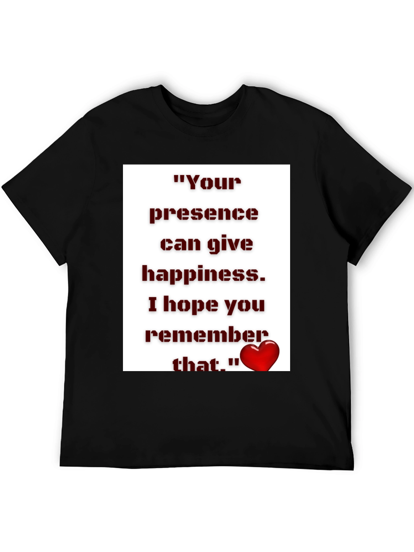Black Inspirational Quote Graphic Tee - Unisex Black T-Shirt view 5