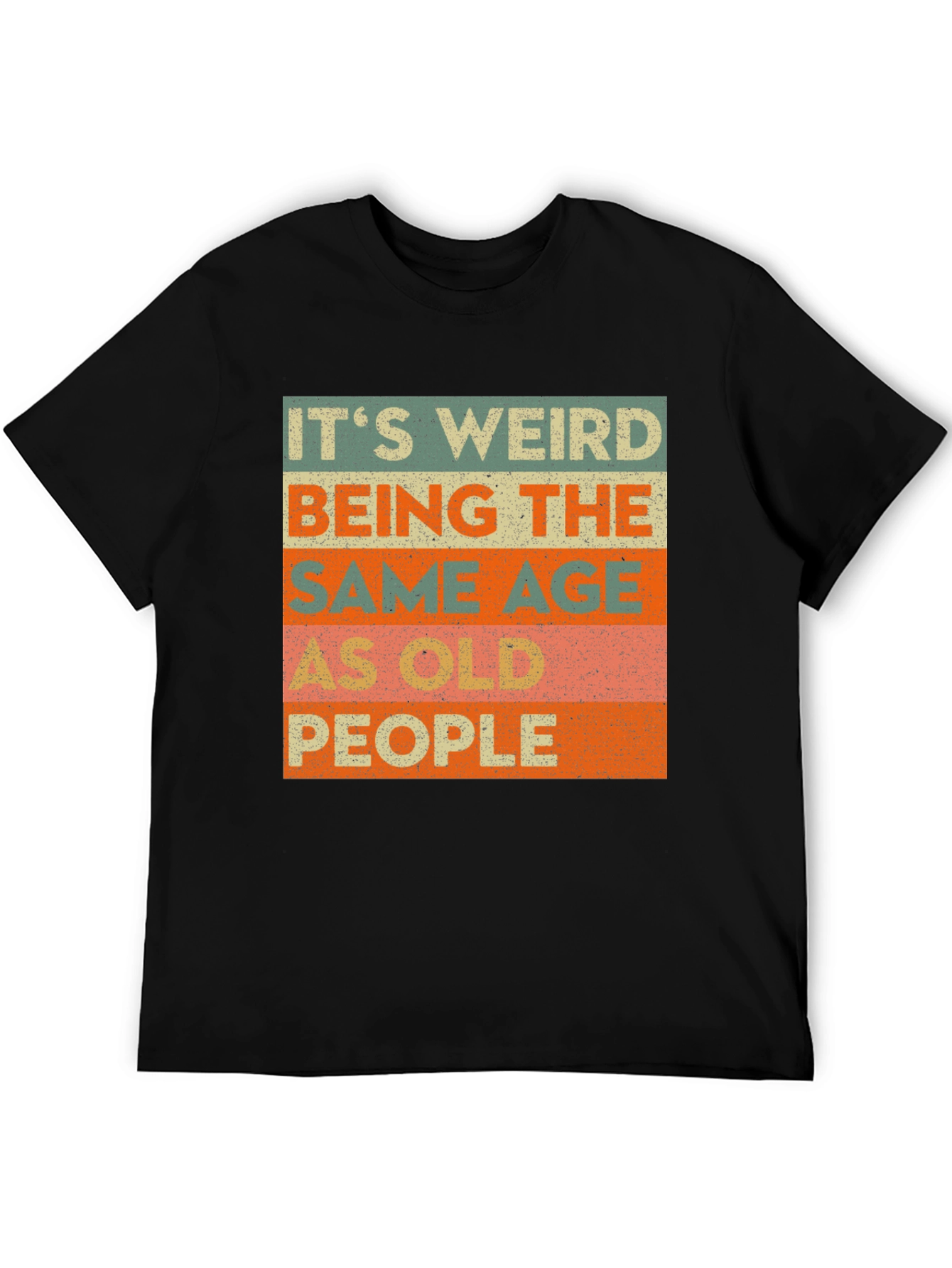 Black Funny Old People T-Shirt, Novelty Humor Tee view 5