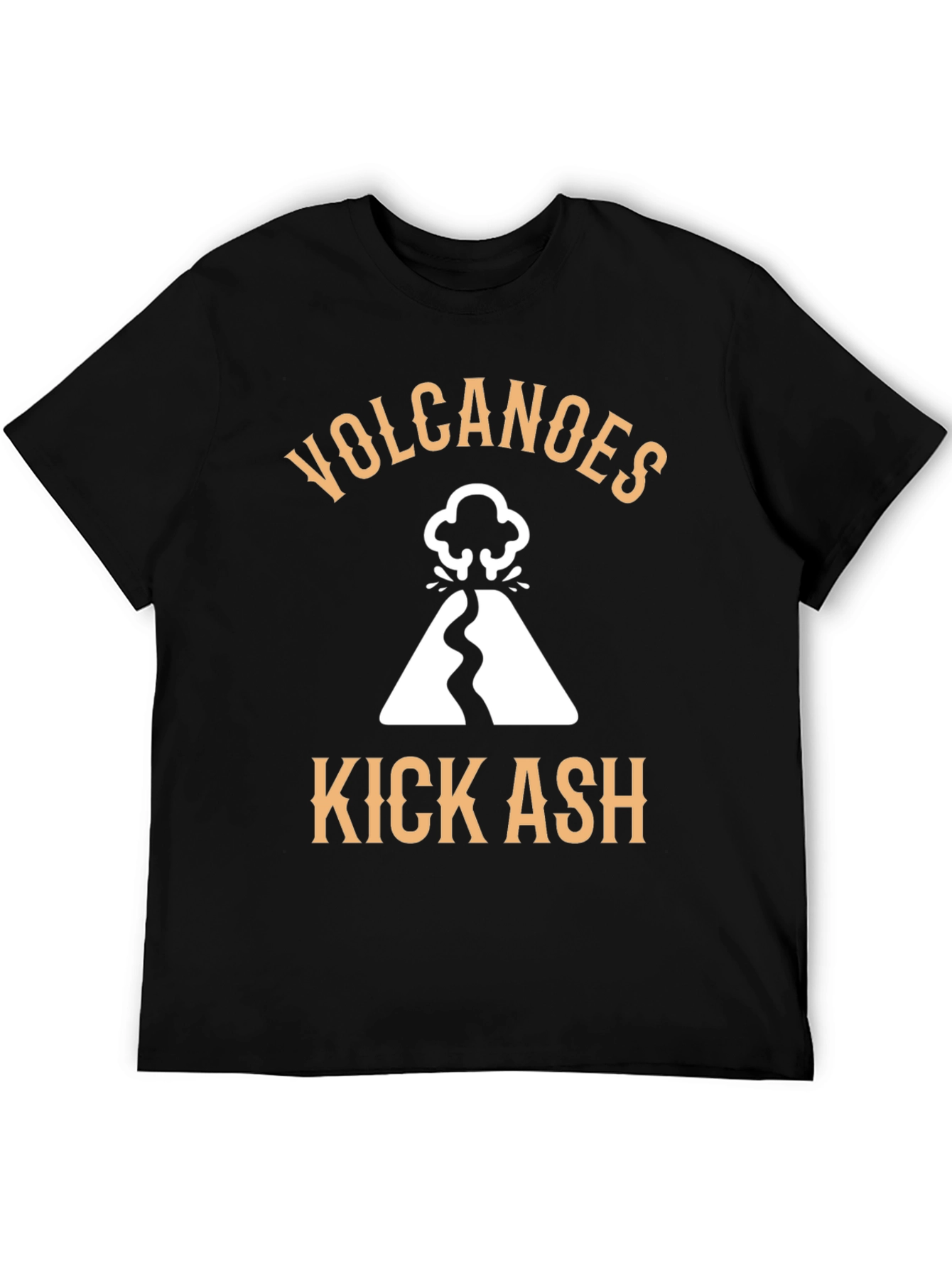 Black Volcanoes Kick Ash Graphic Tee - Black view 5