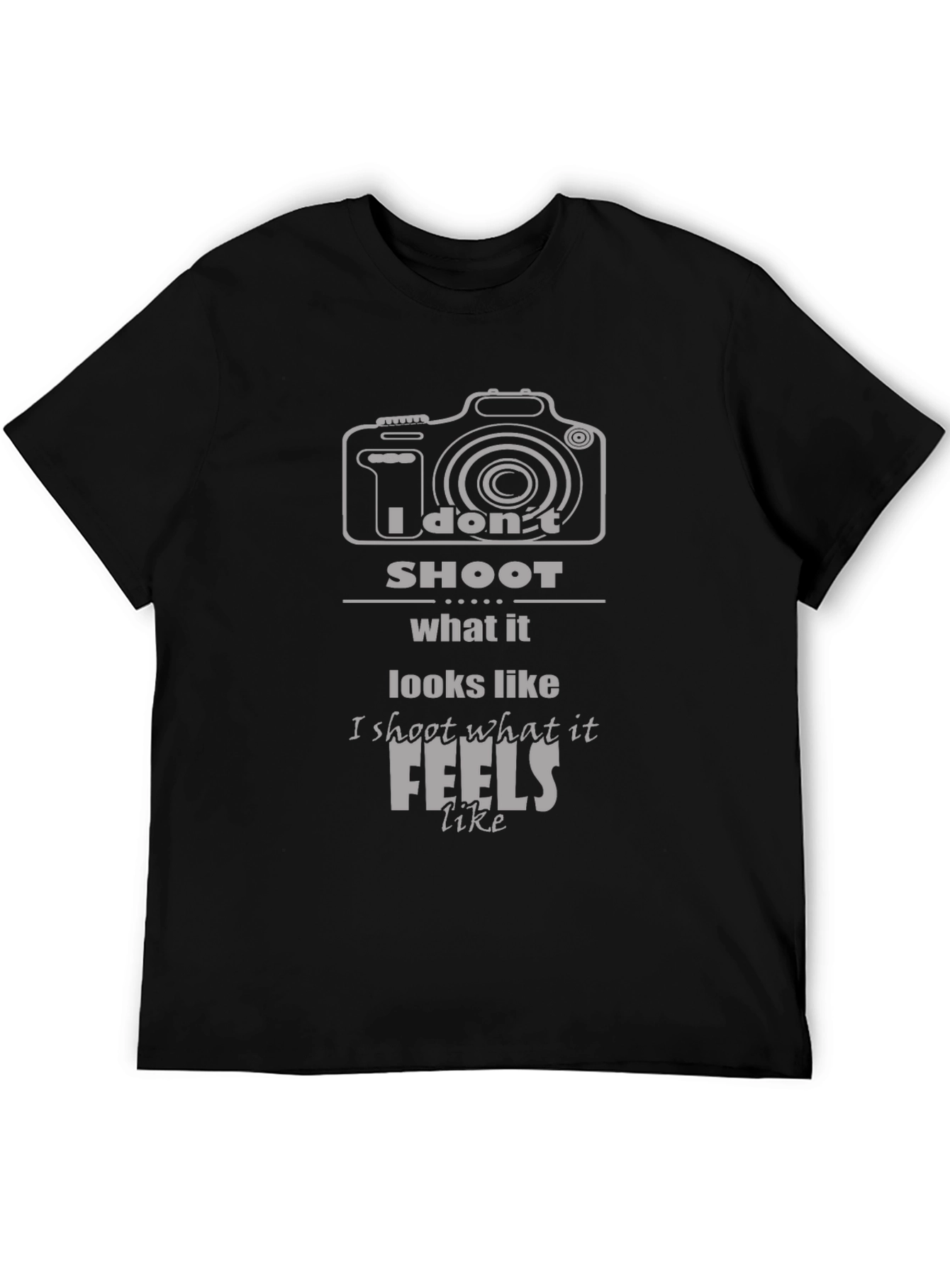 Black Photographer's T-Shirt: I Don't Shoot What it Looks Like view 5