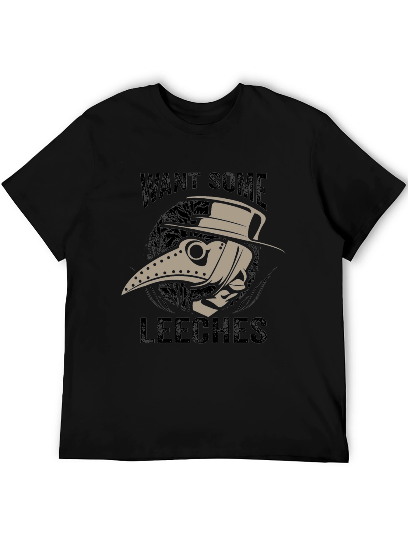 Black Want Some Leeches? Plague Doctor T-Shirt view 5