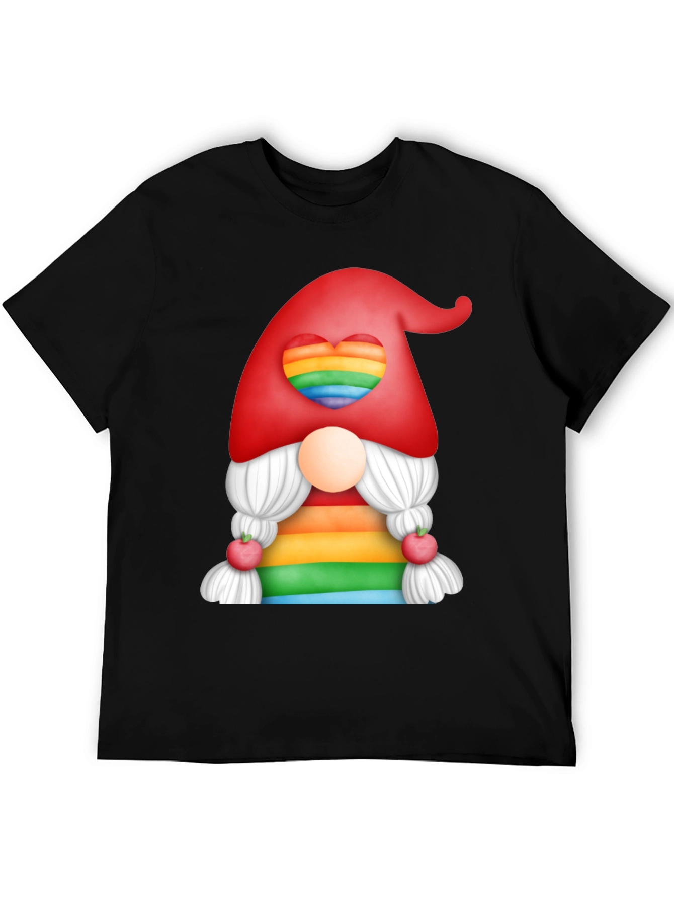 Black Rainbow Gnome T-Shirt view 5