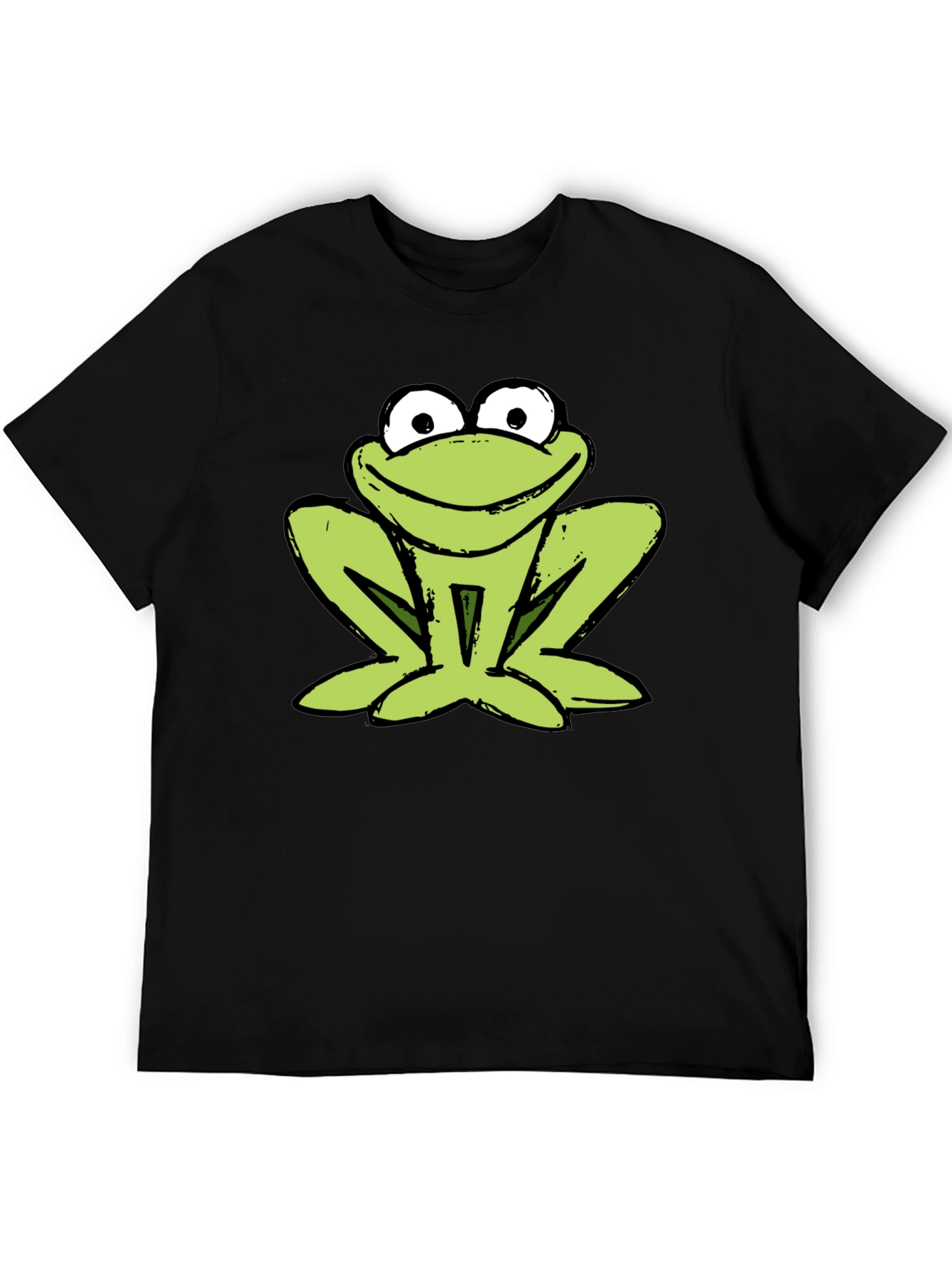 Black Frog Graphic Tee - Black Cotton T-Shirt view 5