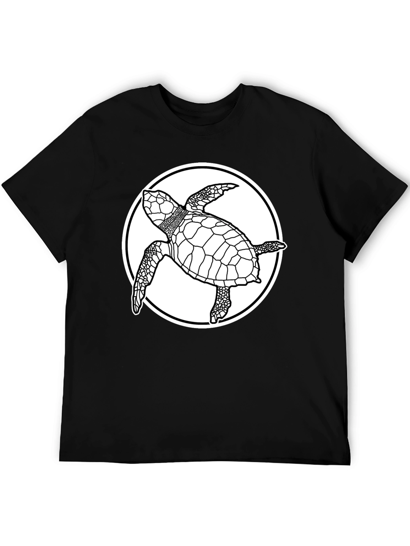 Sea Turtle Graphic Tee - Black Cotton T-Shirt - 5