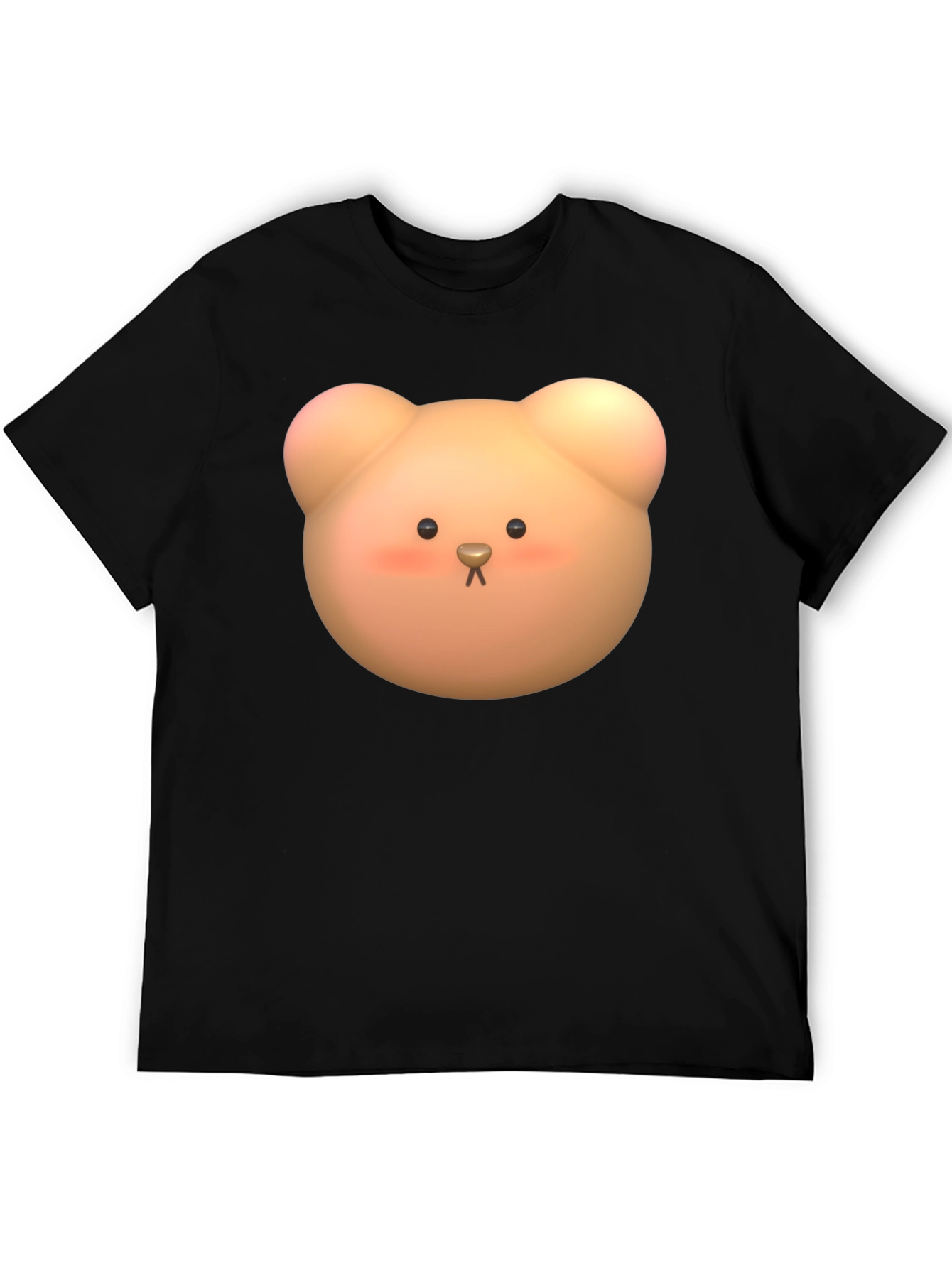 Black Cute Bear Graphic Tee - Soft Cotton Comfort view 5