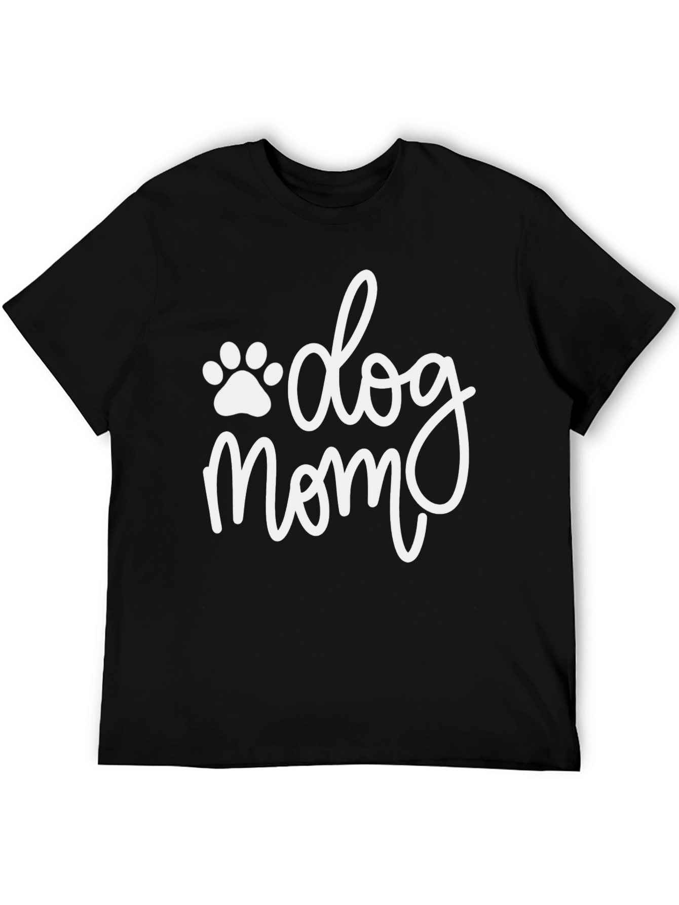 Black Dog Mom T-Shirt - Cute Paw Print Tee view 5