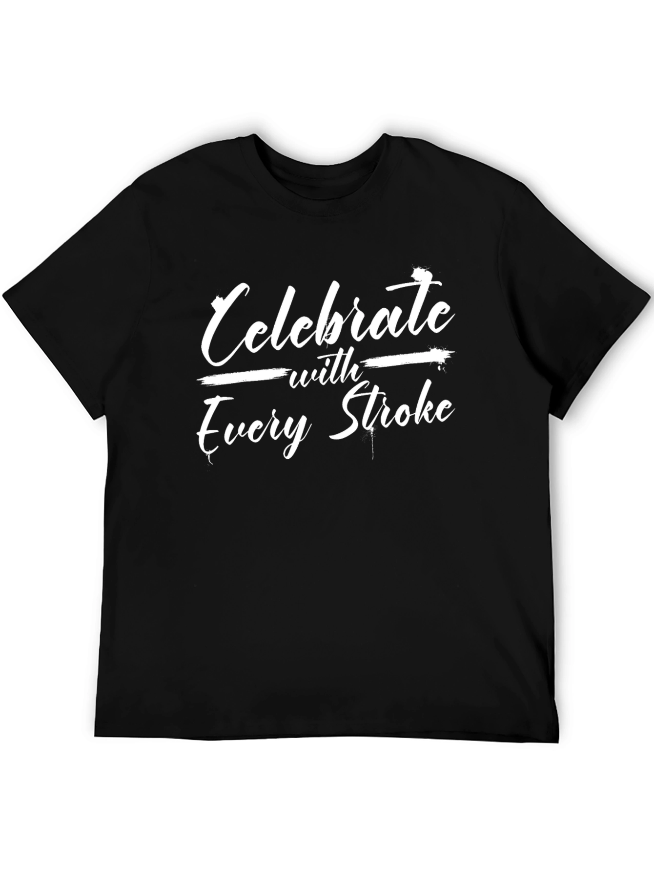 Black Celebrate Every Stroke Graphic Tee - Black view 5