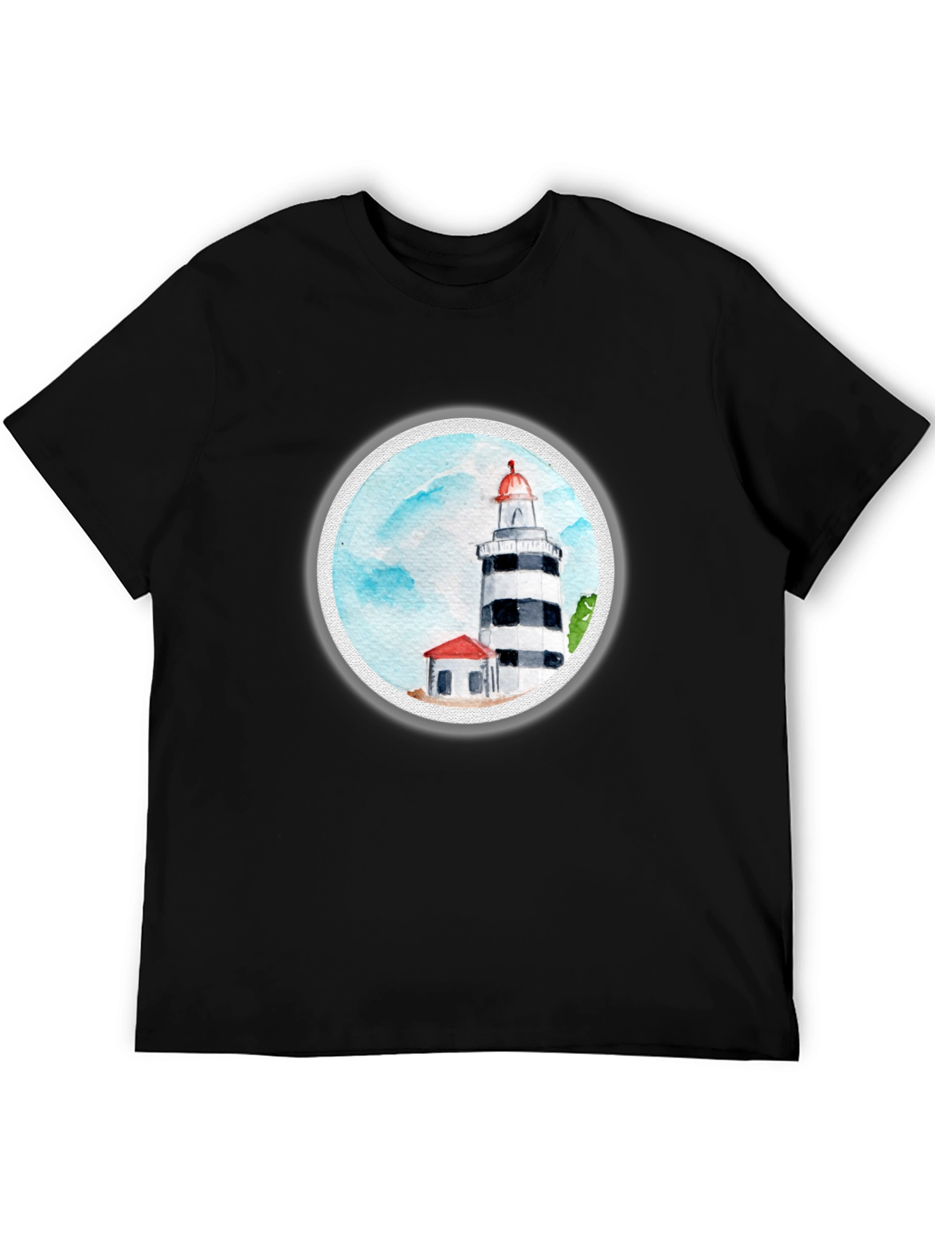 Black Lighthouse Graphic Print Tee - Classic Comfort view 5