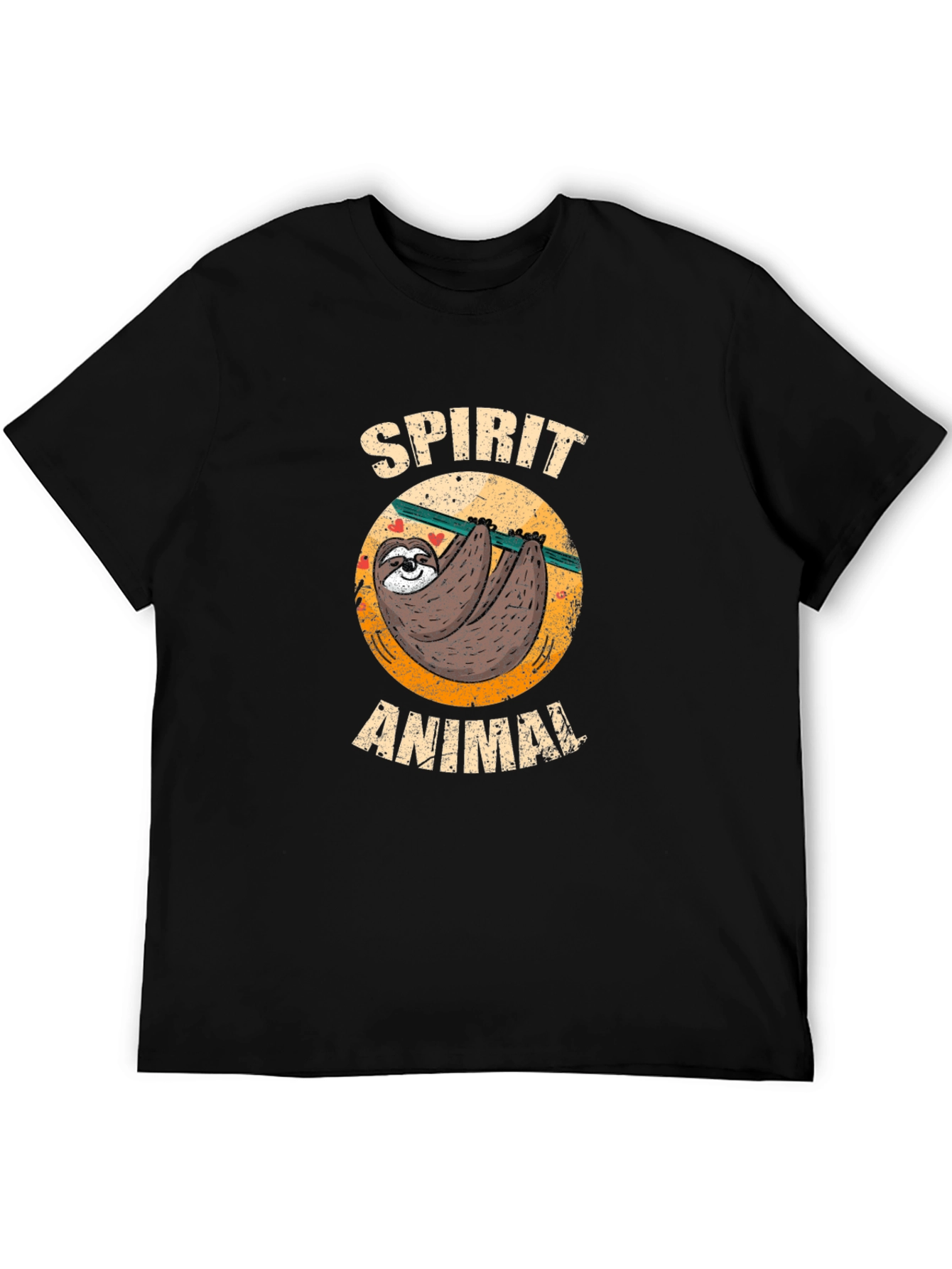 Black Sloth Spirit Animal Graphic Tee view 5