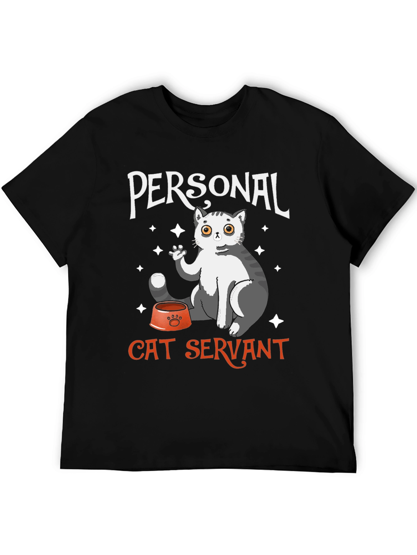 Black Personal Cat Servant T-Shirt view 5