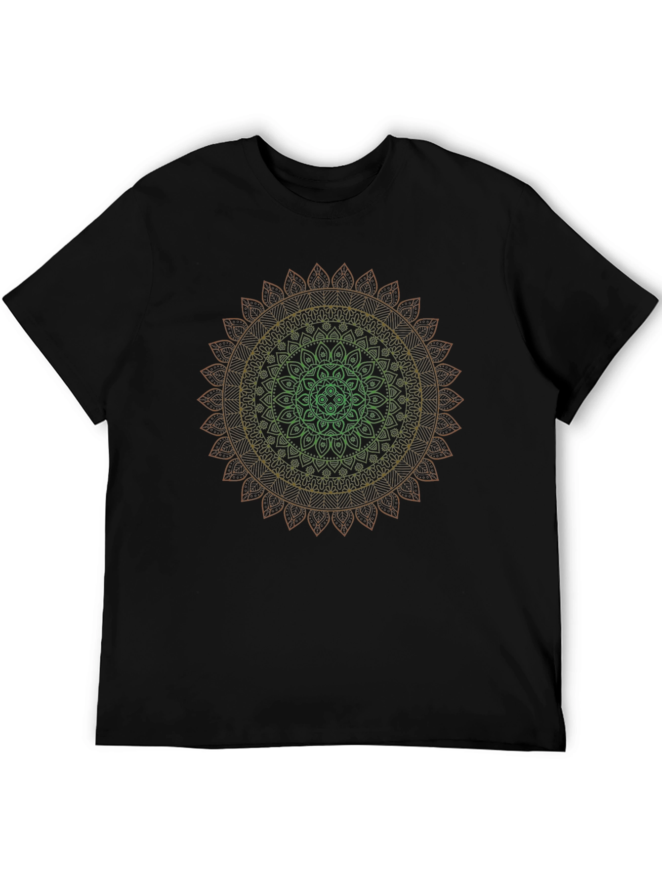 Black Mandala Gradient T-Shirt - Stylish & Unique Design view 5