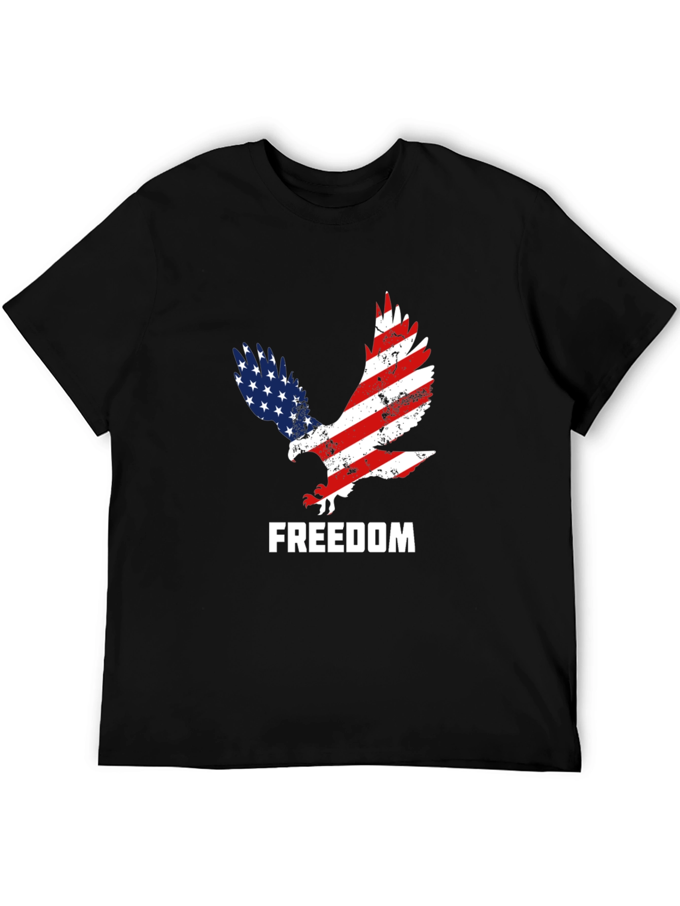 Black American Freedom Eagle Graphic Tee view 5