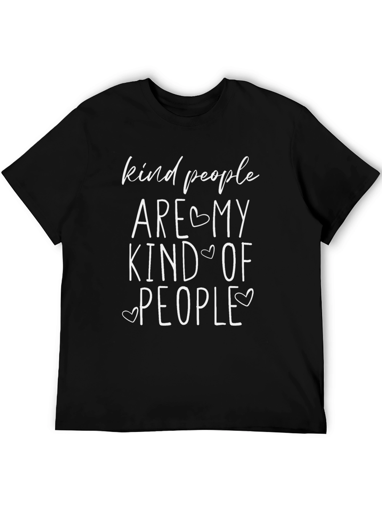 Black Kind People Graphic Tee - Soft Cotton Blend Casual Shirt view 5