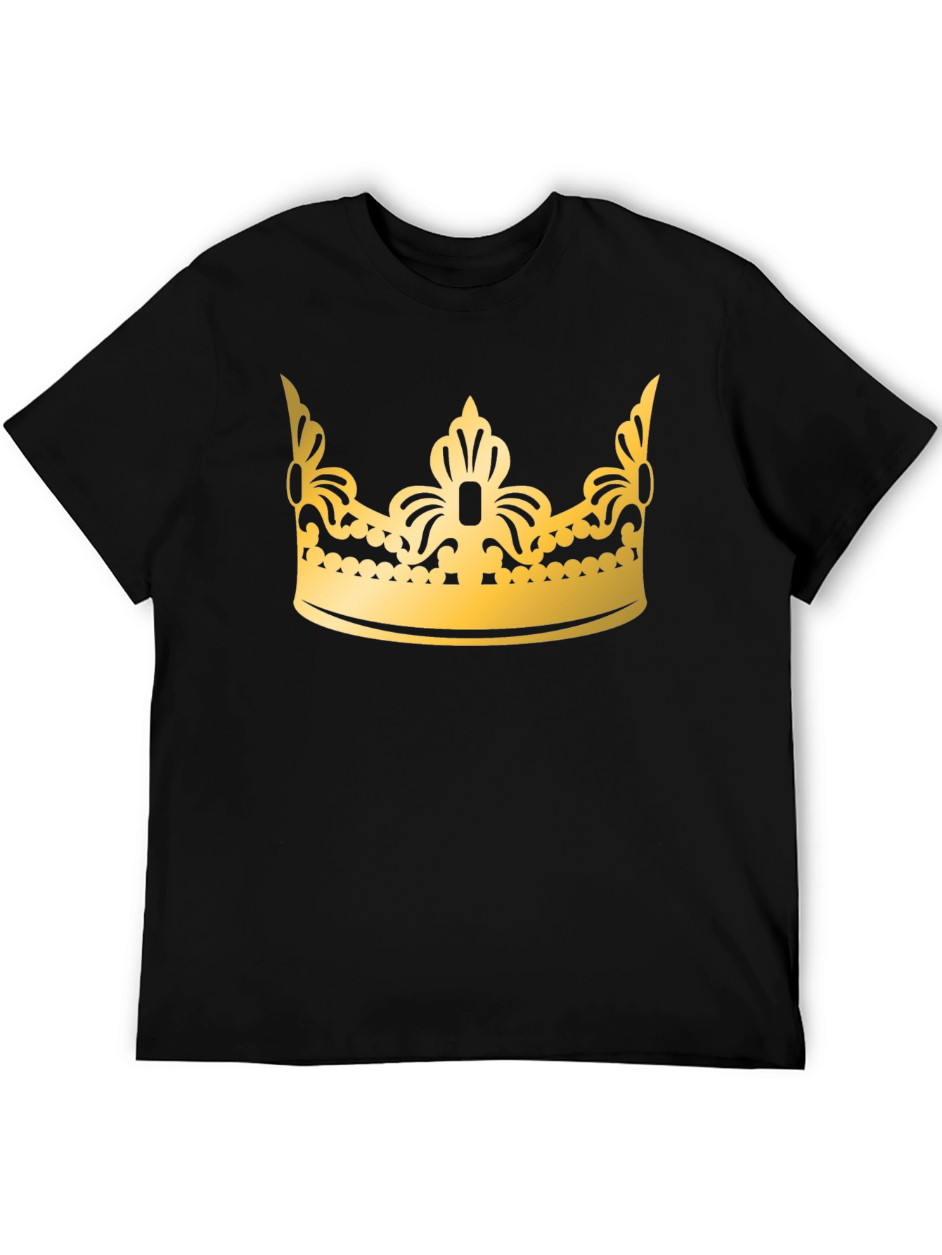 Black Gold Crown Graphic Black T-Shirt view 5