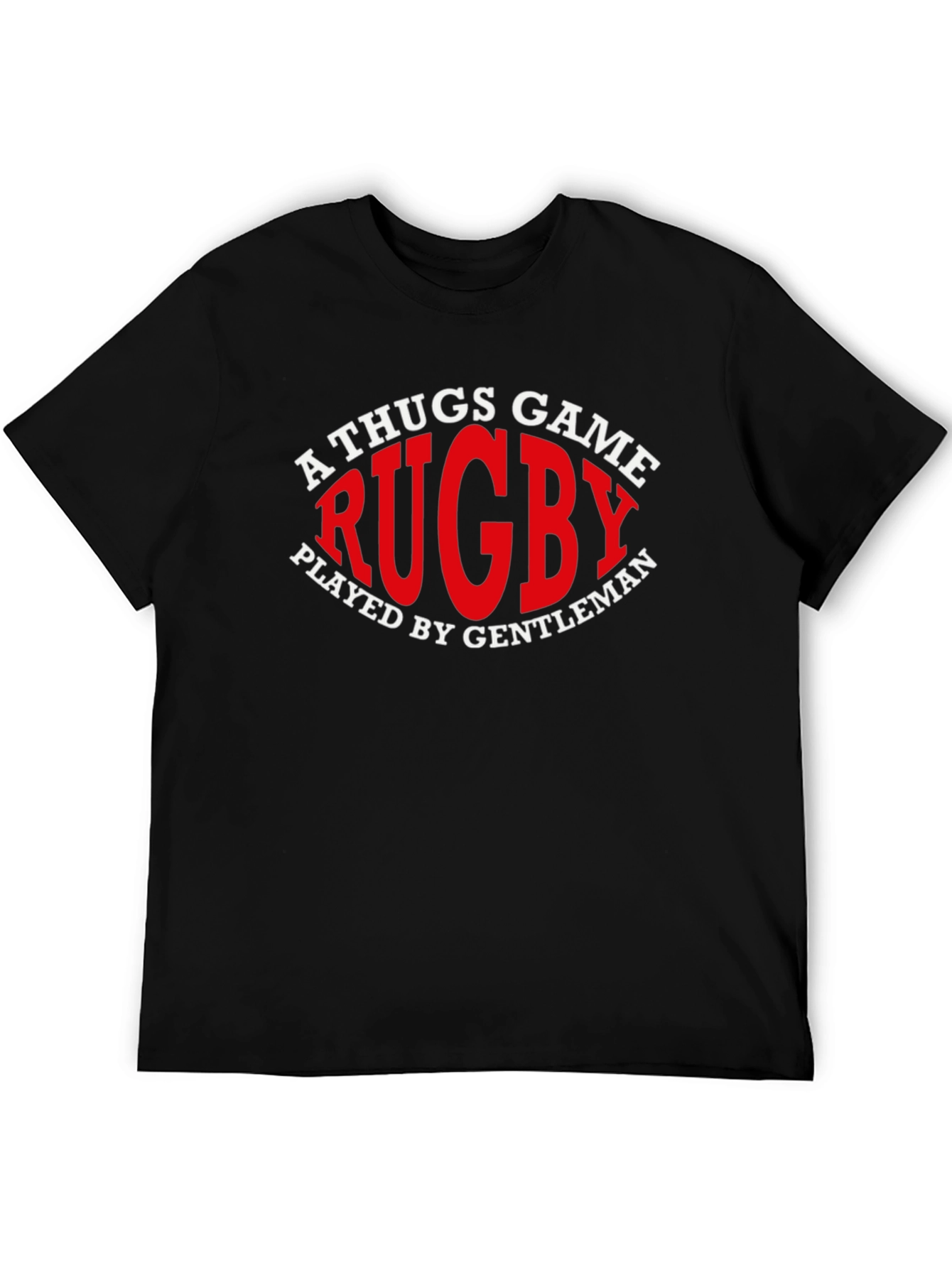 Black Rugby Thugs Game Gentleman Black T-Shirt view 5