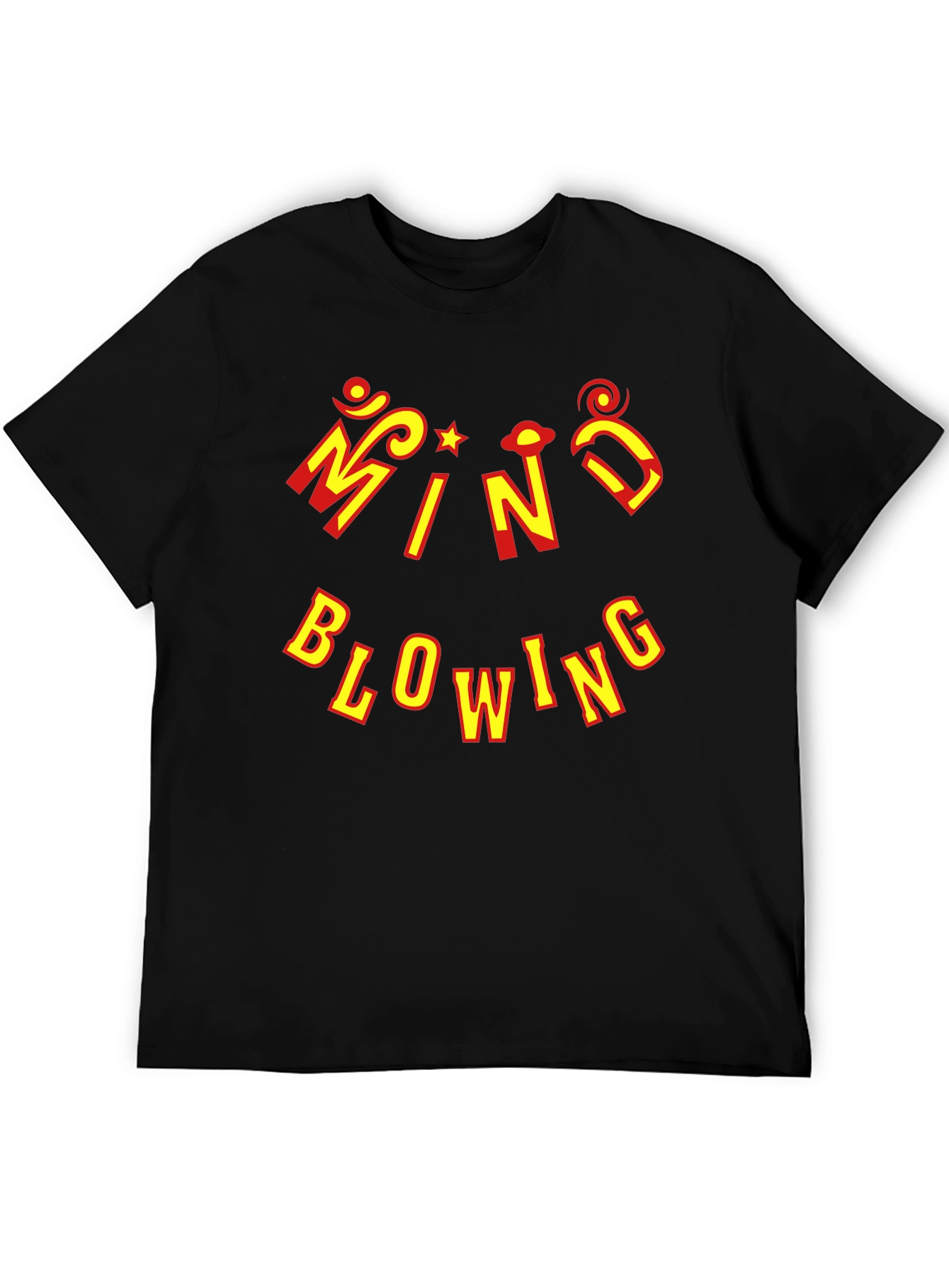 Black Mind Blowing Graphic Tee - Unique Design T-Shirt view 5