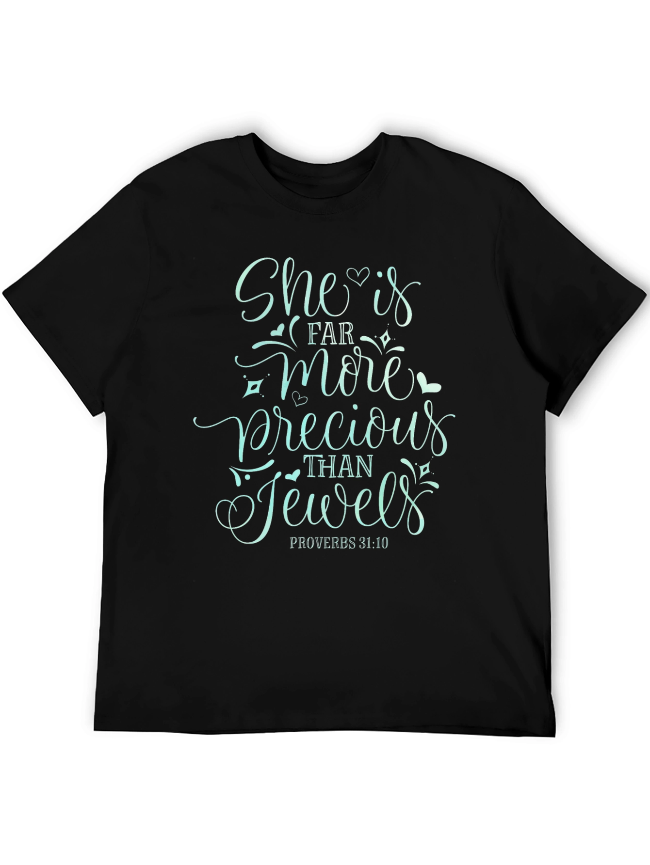 Black She is More Precious Than Jewels Tee view 5