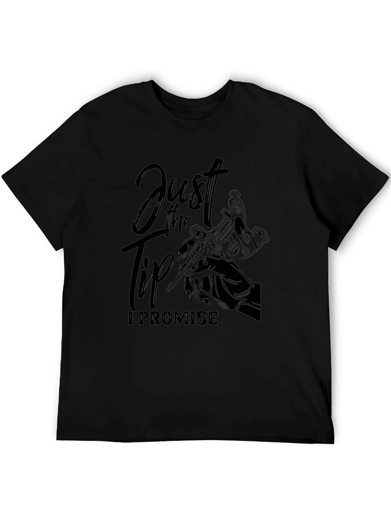 Black Just the Tip T-Shirt - Tattoo Artist Design view 5