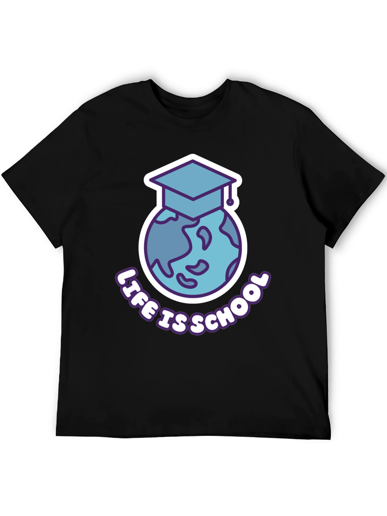 Black Life is School T-Shirt - Graduation Earth Design view 5