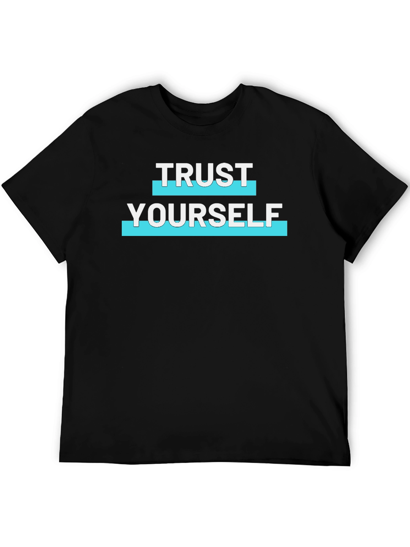 Black Trust Yourself Graphic Print T-Shirt view 5