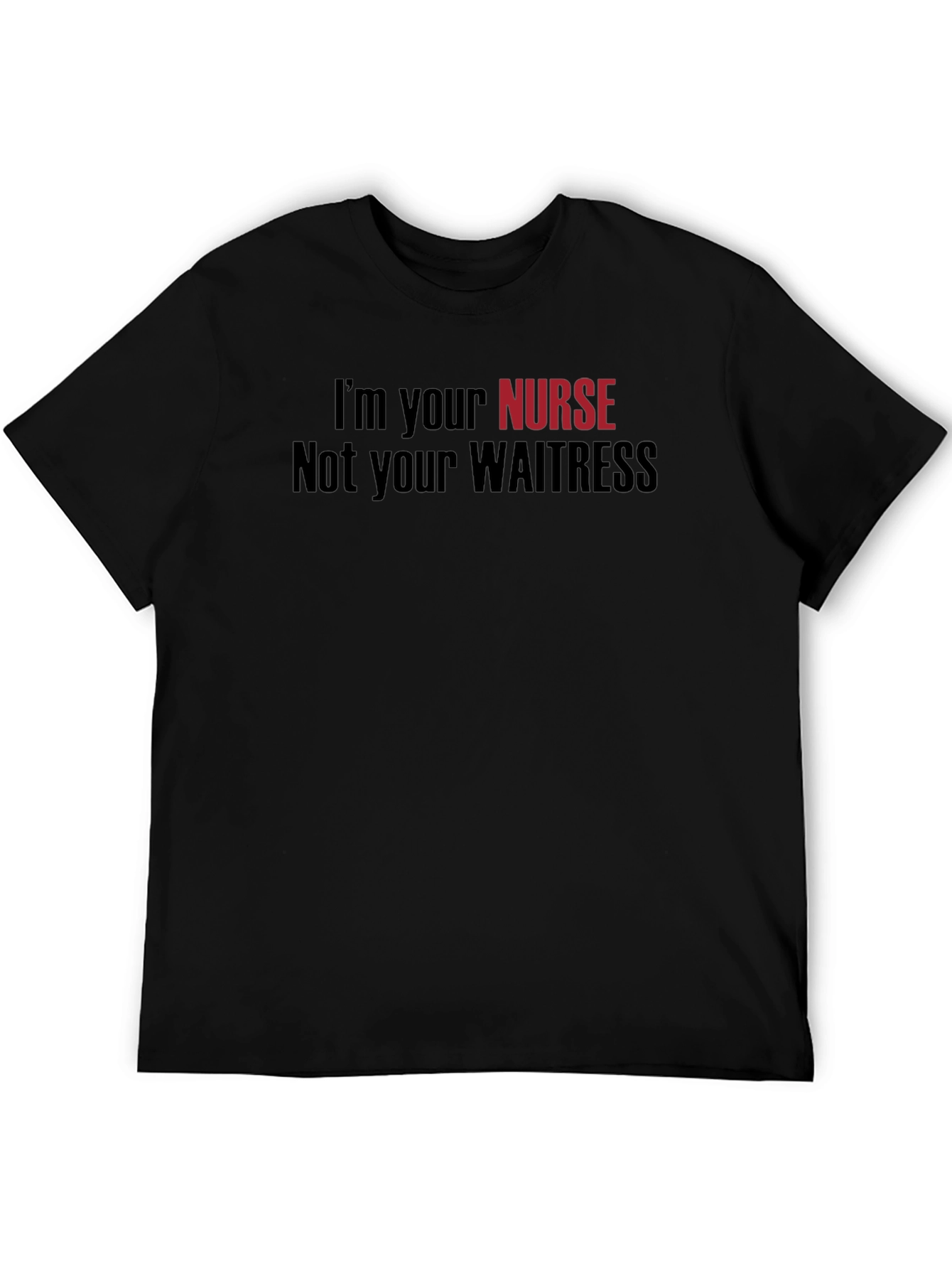 Black Nurse/Waitress Graphic T-Shirt view 5