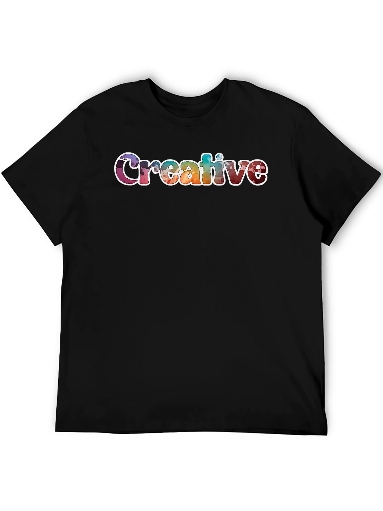 Black Creative Graphic T-Shirt, Unisex Black Tee view 5