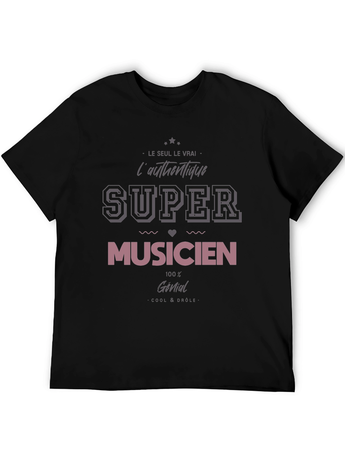 Black Super Musicien T-Shirt - Cool and Funny! view 5