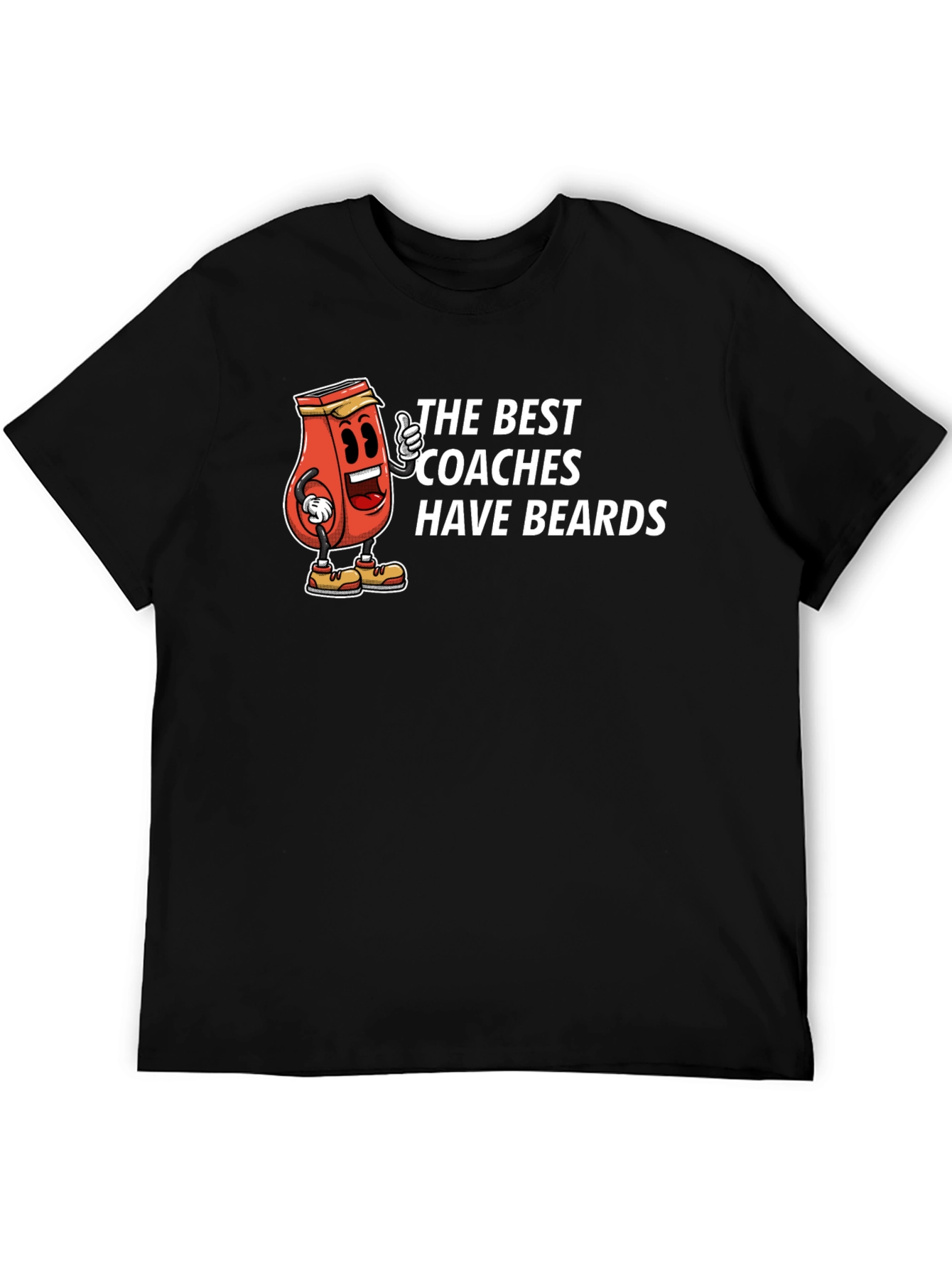 Black Best Coaches Have Beards T-Shirt view 5