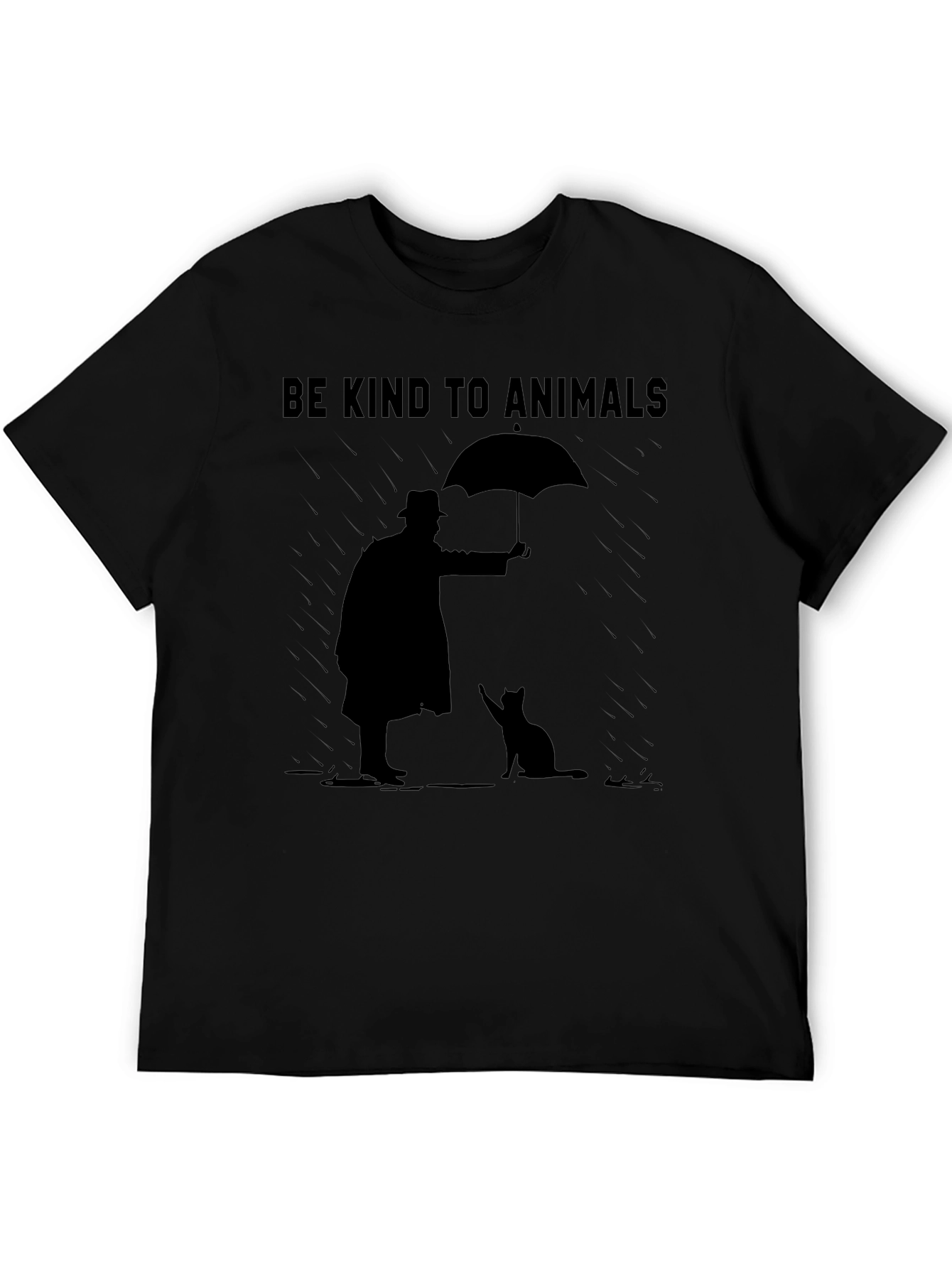 Black Be Kind to Animals Graphic Tee view 5