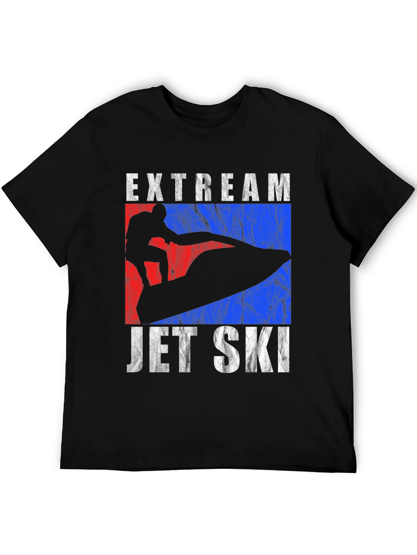 Black Extream Jet Ski T-Shirt: Black Crew Neck Tee view 5
