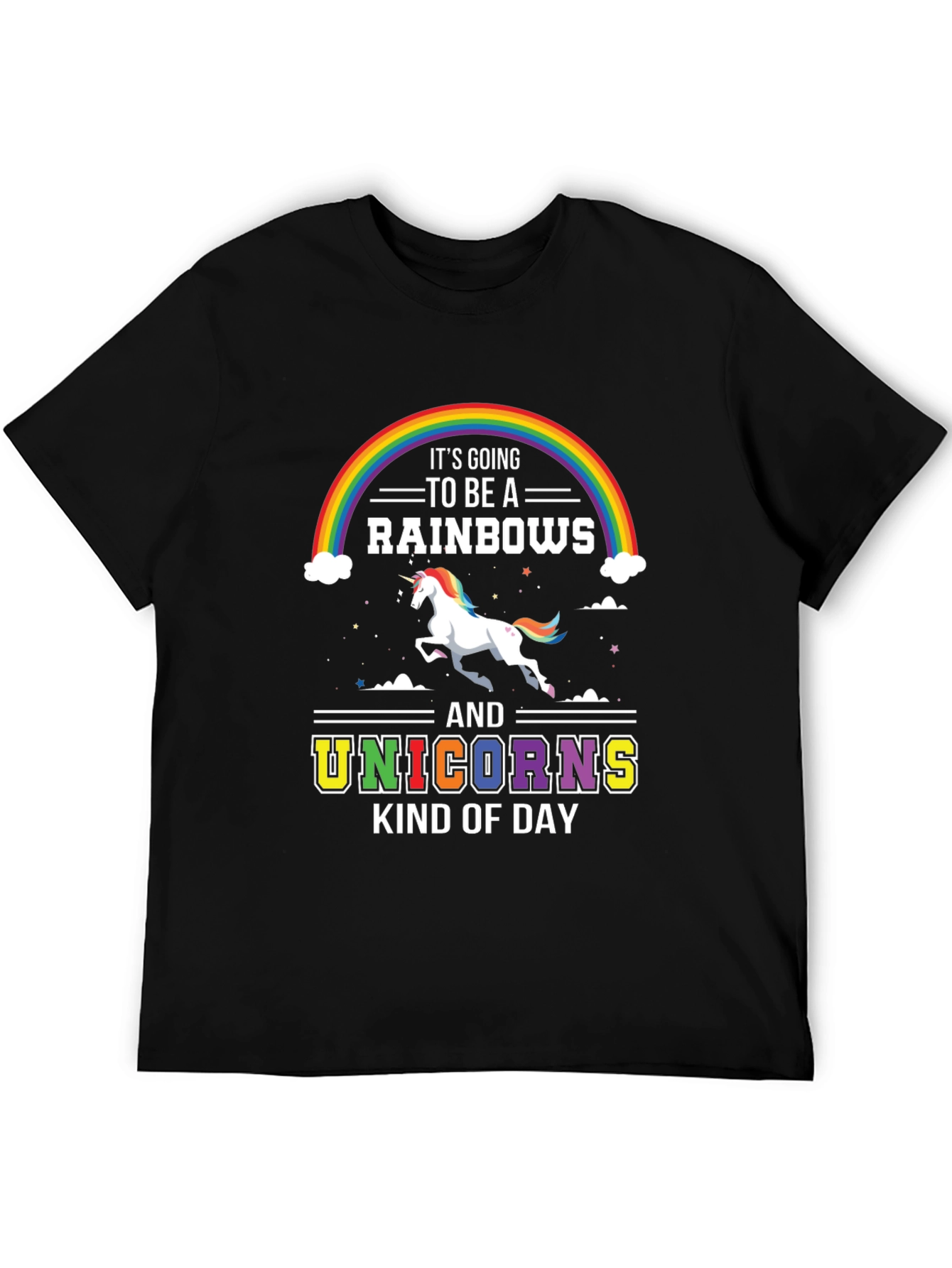 Black Rainbows & Unicorns T-Shirt: Magical Kind of Day! view 5