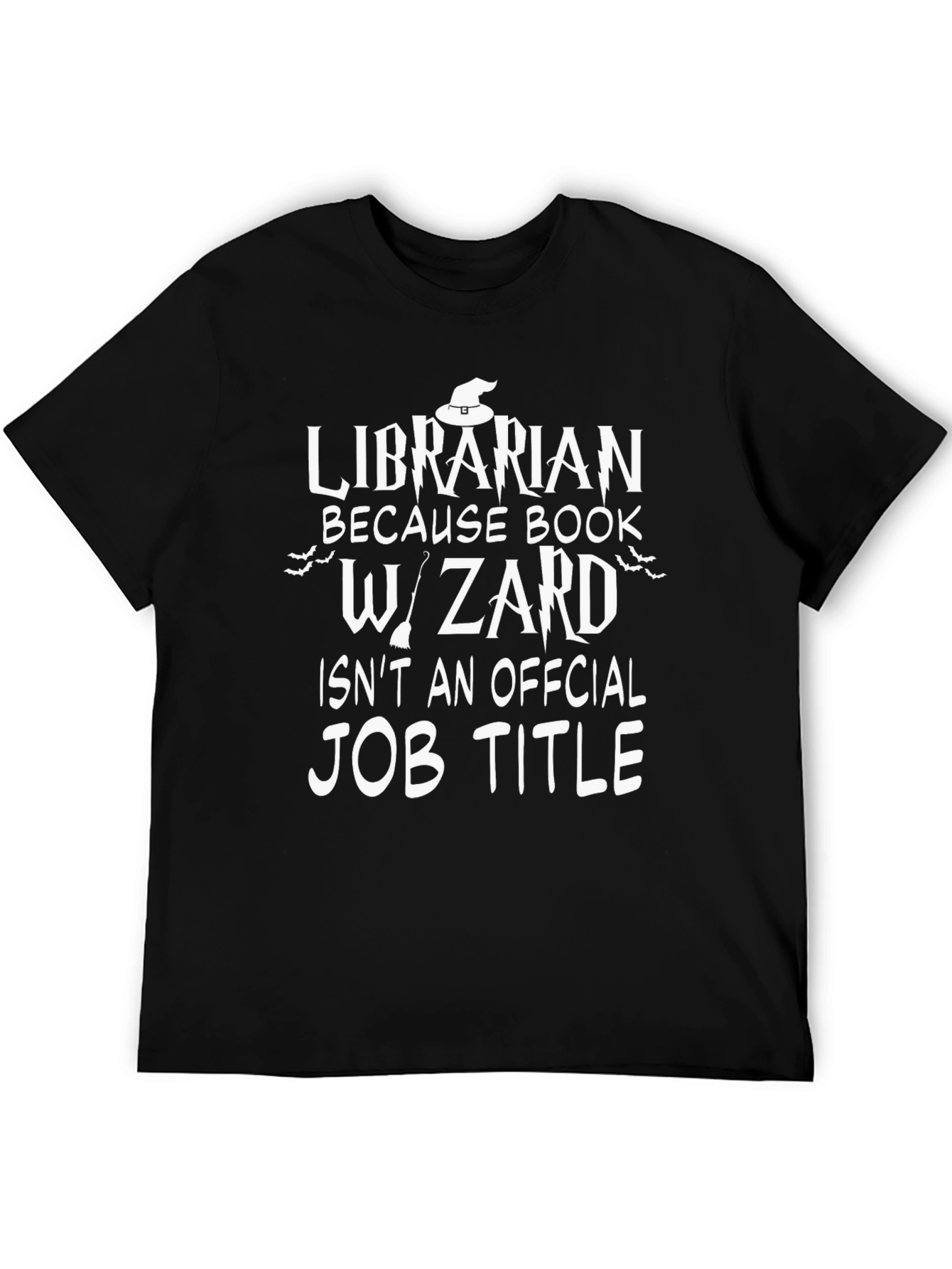 Black Librarian Wizard T-Shirt Funny Book Lover Tee view 5