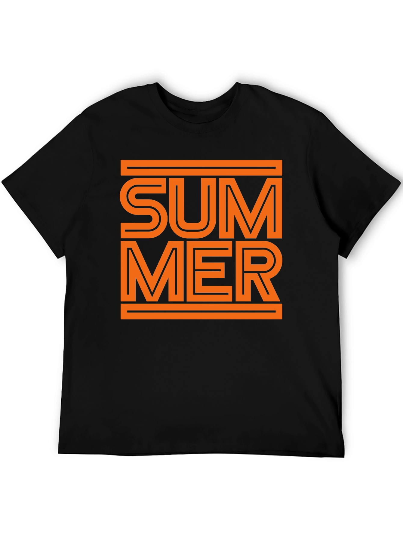 Black Summer Graphic Tee - Stylish Black T-Shirt view 5