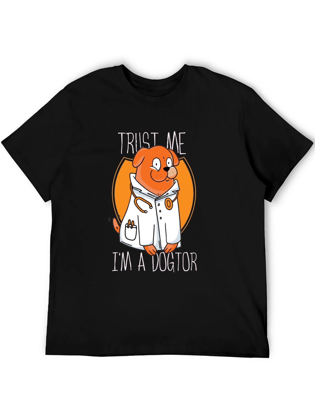 Black Trust Me I'm a Dogtor T-Shirt view 5