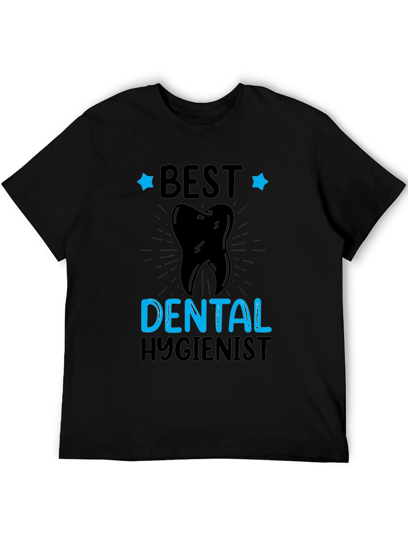 Black Best Dental Hygienist T-Shirt view 5
