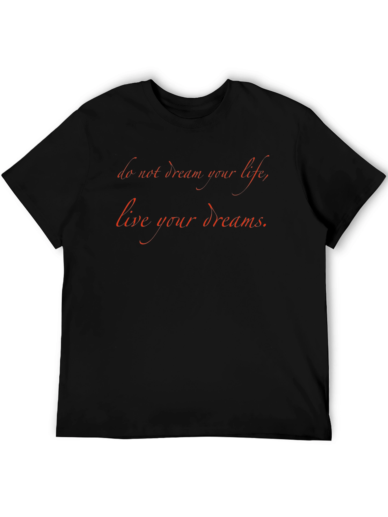 Black Dream Life Graphic Tee - Motivational Black T-Shirt view 5