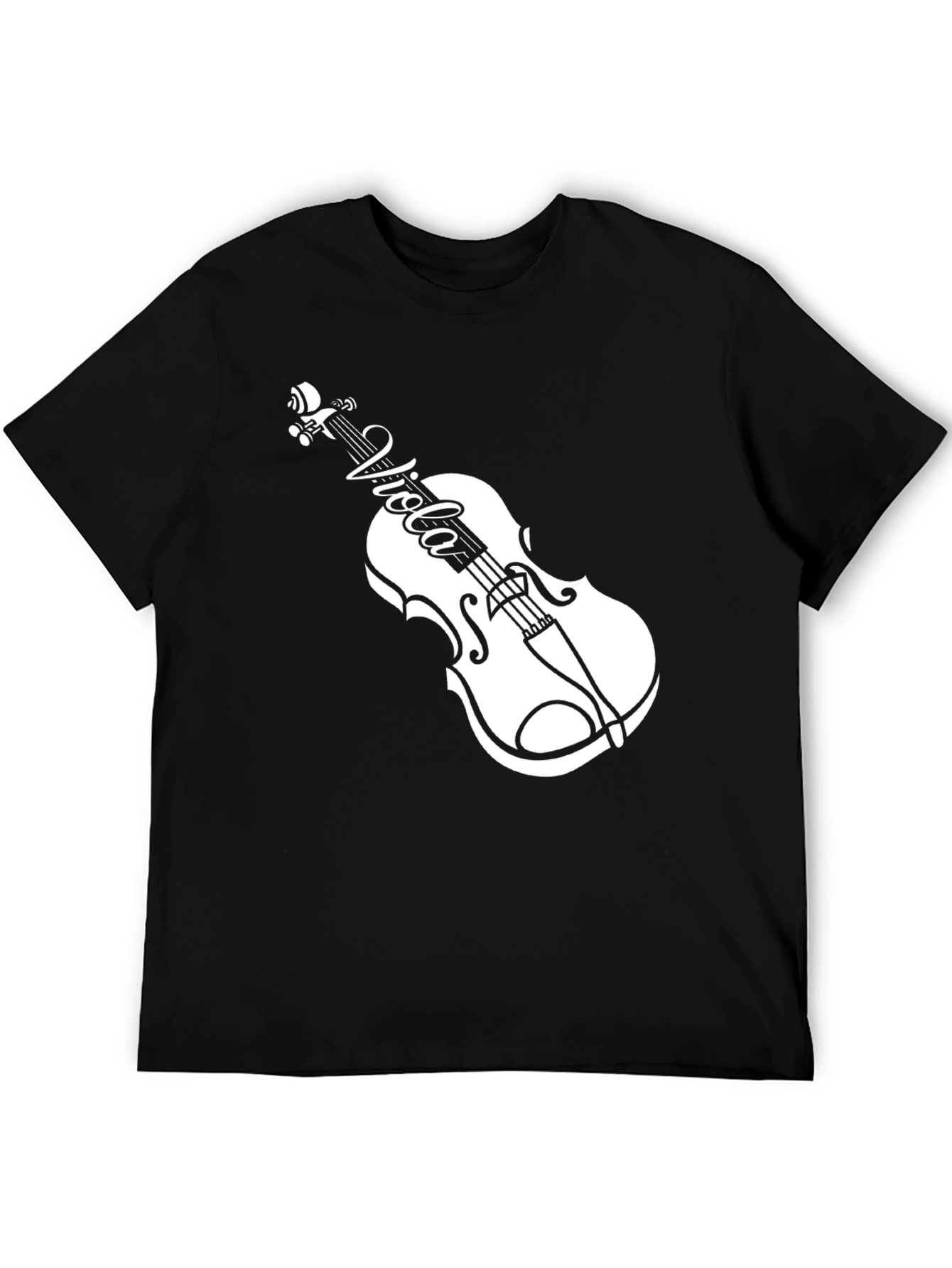 Black Viola Violin Black T-Shirt Music Lover Tee view 5
