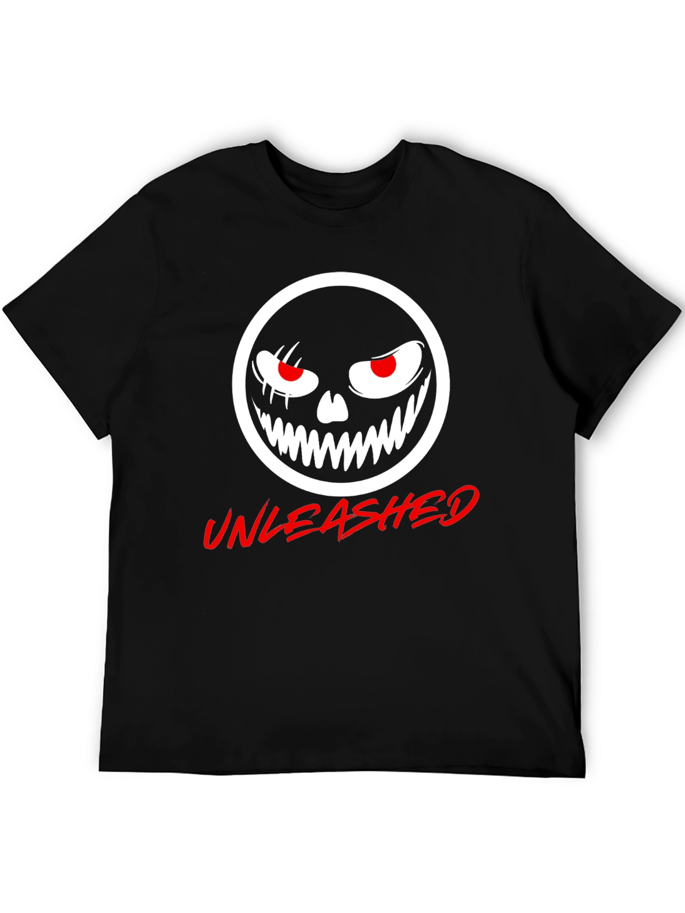 Black Unleashed Graphic Tee - Black Cotton T-Shirt view 5