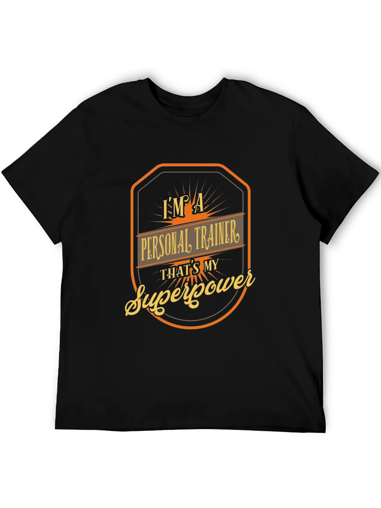 Black Personal Trainer Superpower Graphic Tee view 5