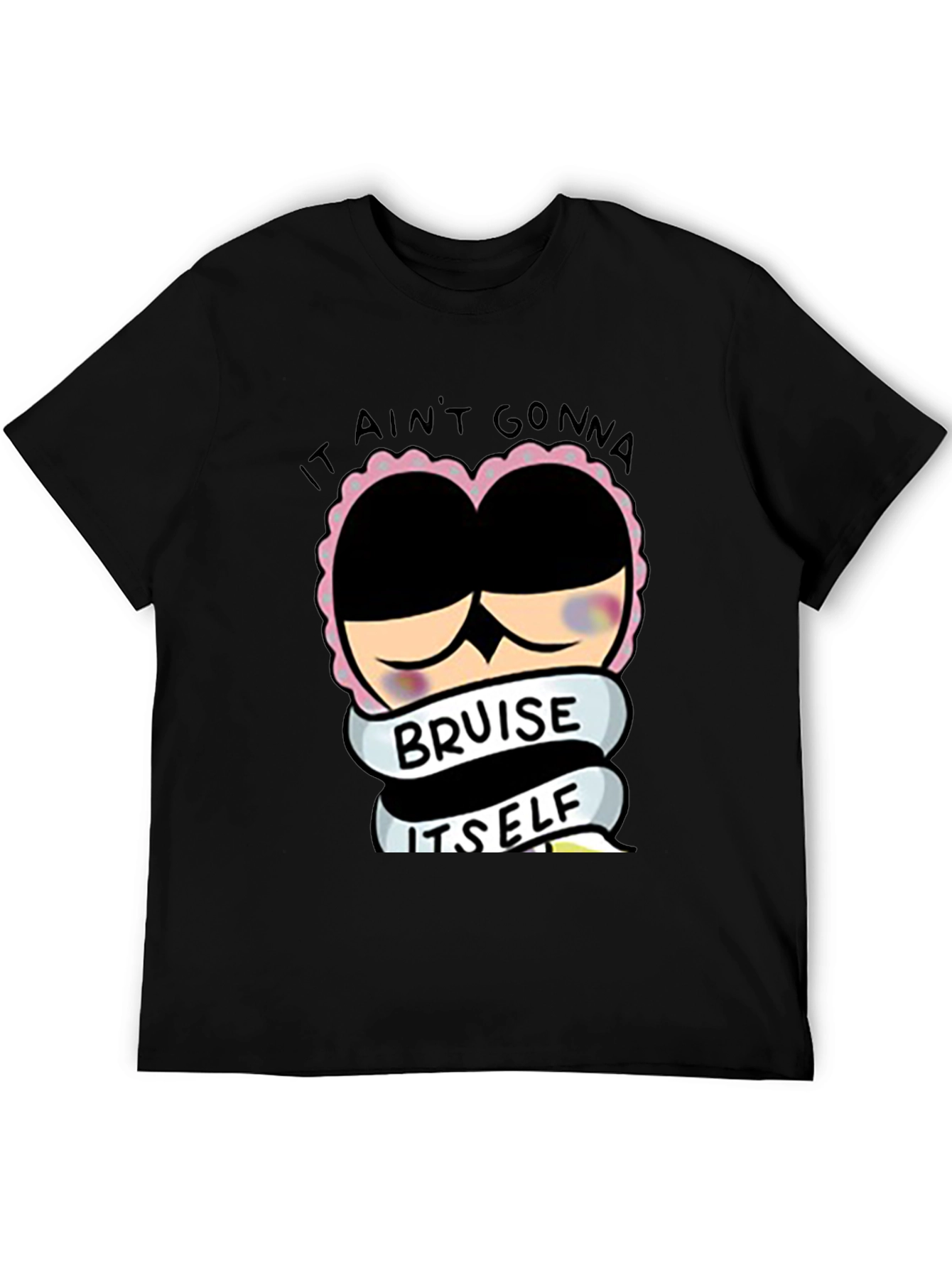 Black Funny Bruise Itself T-Shirt view 5