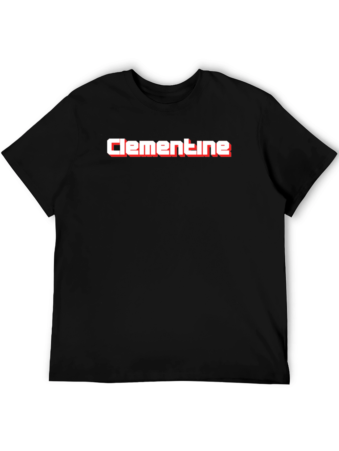 Black Clementine Graphic Tee - Black Cotton Blend T-Shirt view 5