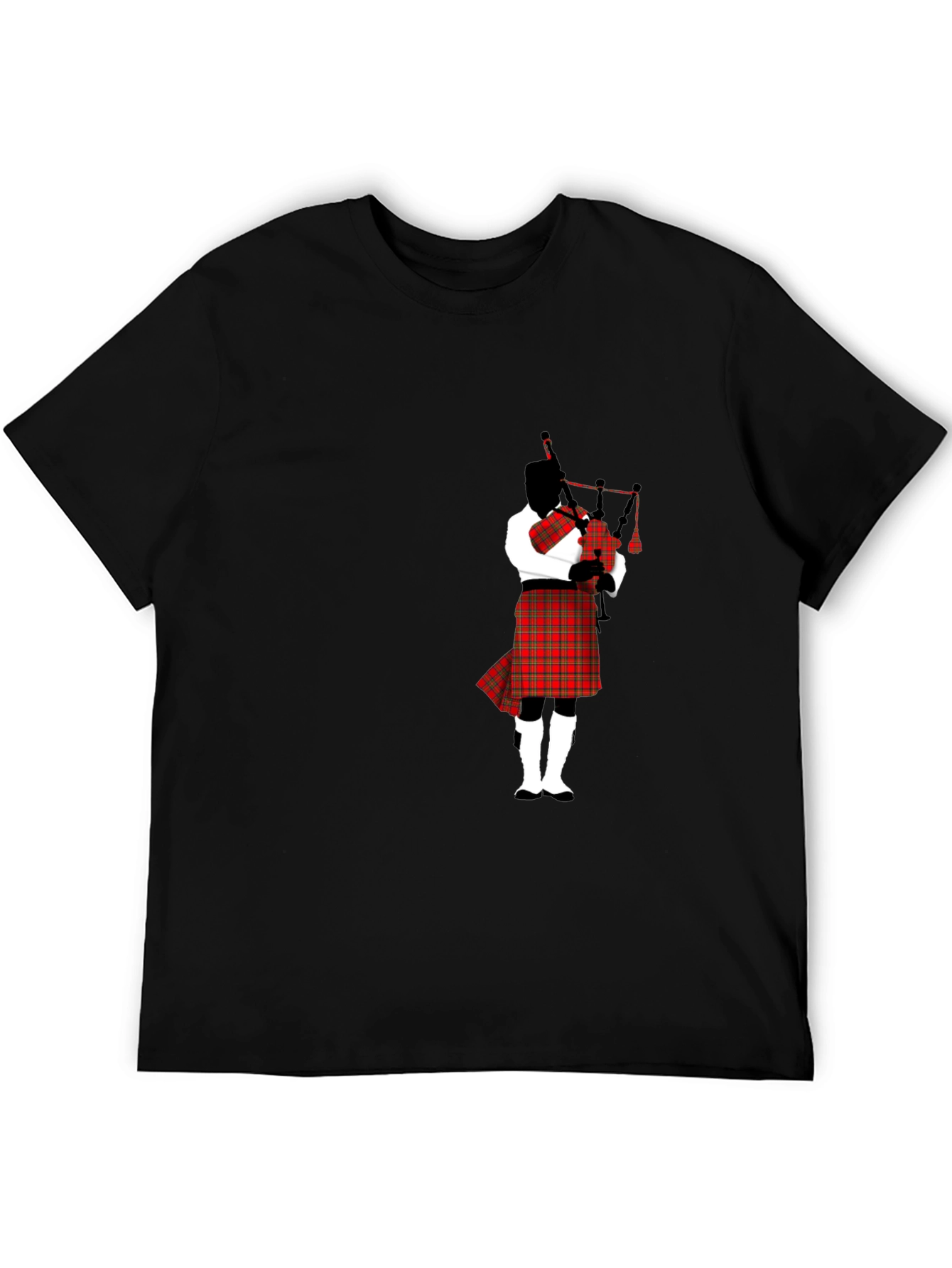 Black Bagpipe Player Black T-Shirt view 5